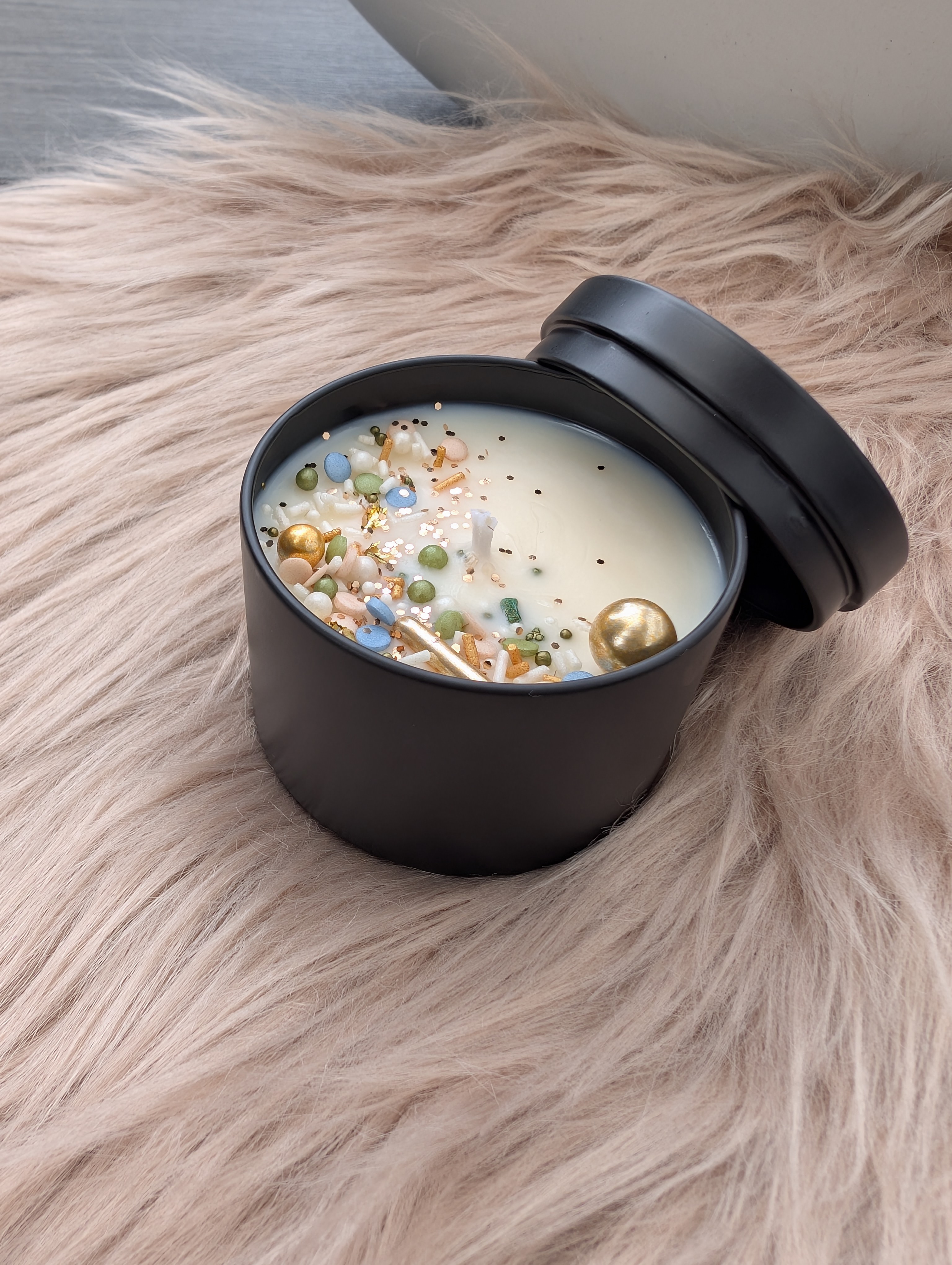 Duftkerze Sheabutter & Honig mit Baumwolldocht– Handgegossene Sojawachs Kerze 