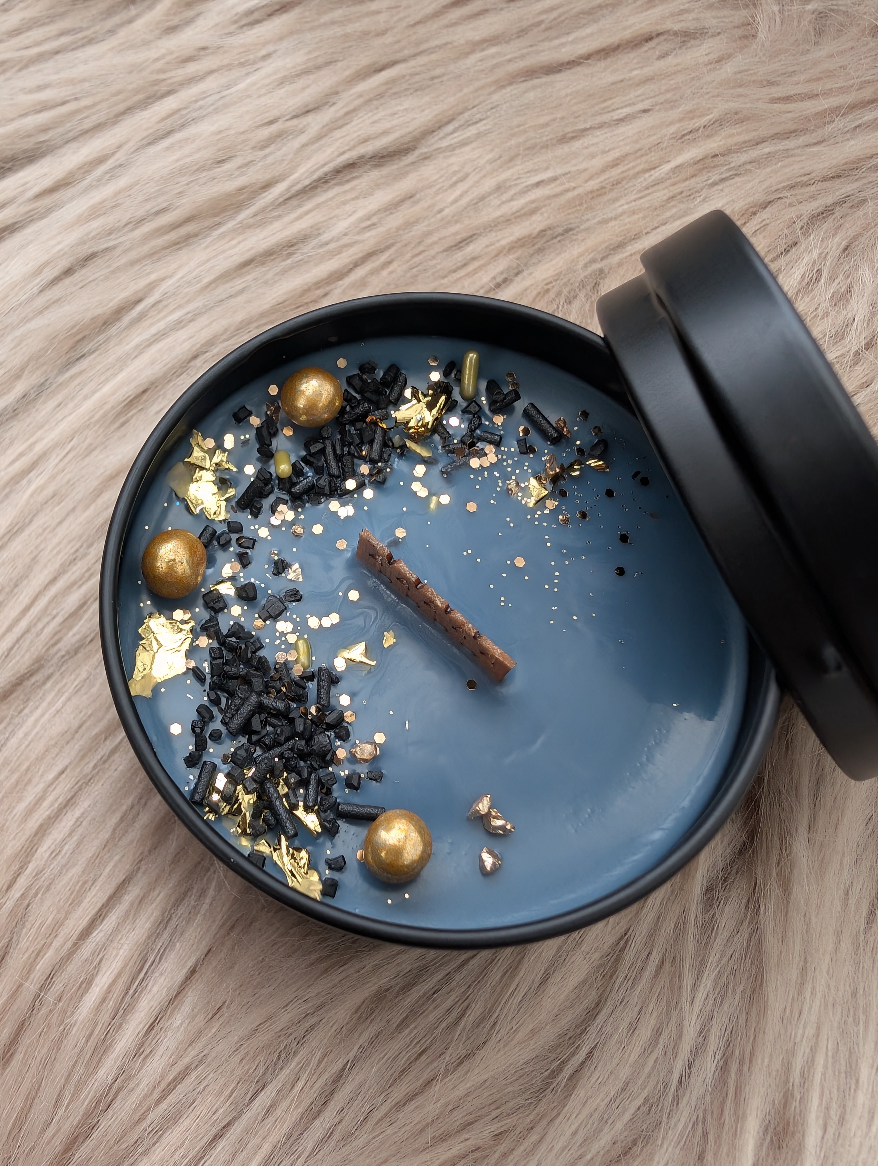 Duftkerze Frische Baumwolle & Meersalz  mit Holzdocht Knisterdocht– Handgegossene Sojawachs Kerze 