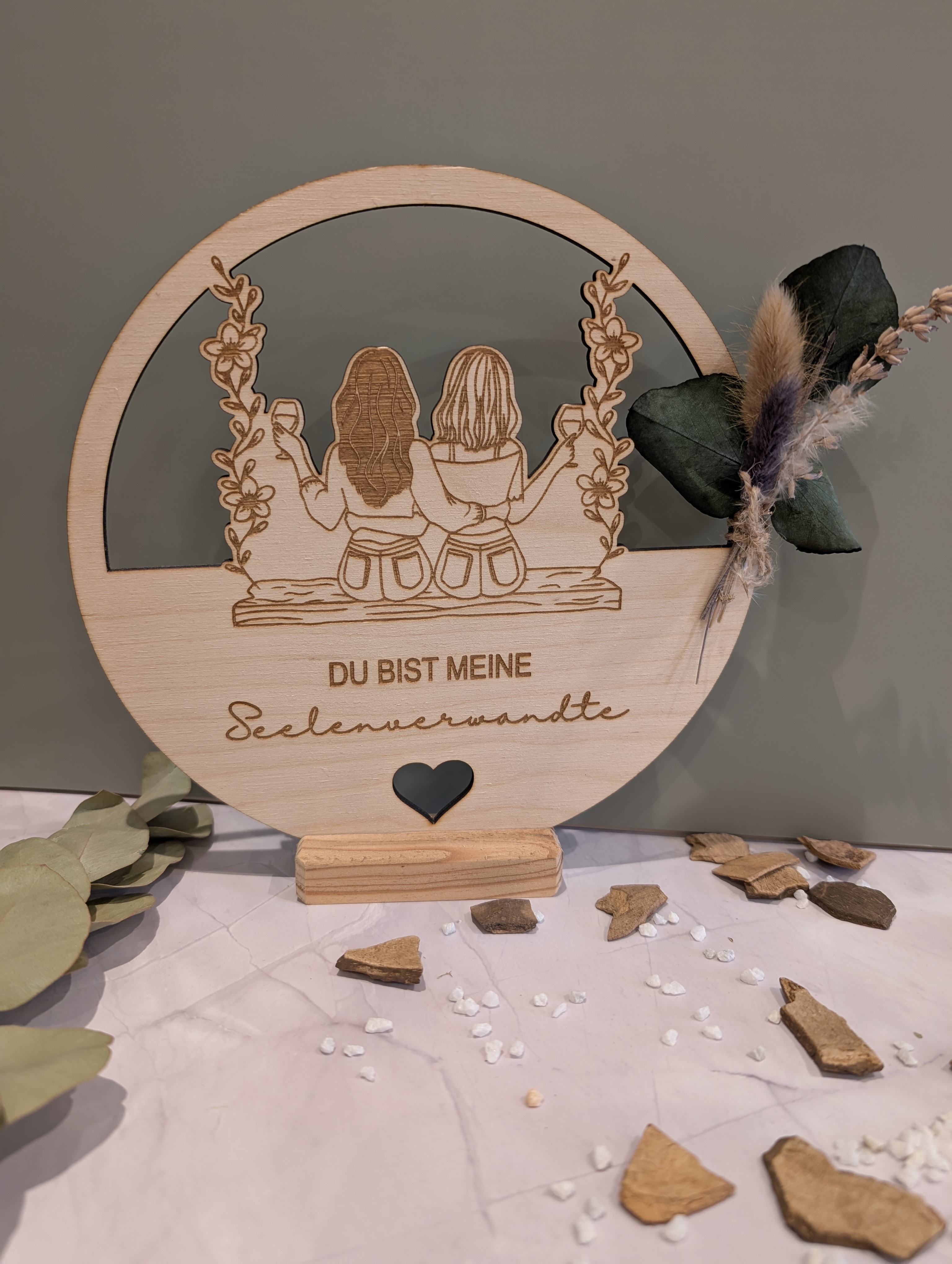 Freundin Schwester Geschenk Aufsteller Dekoration Geburtstag 