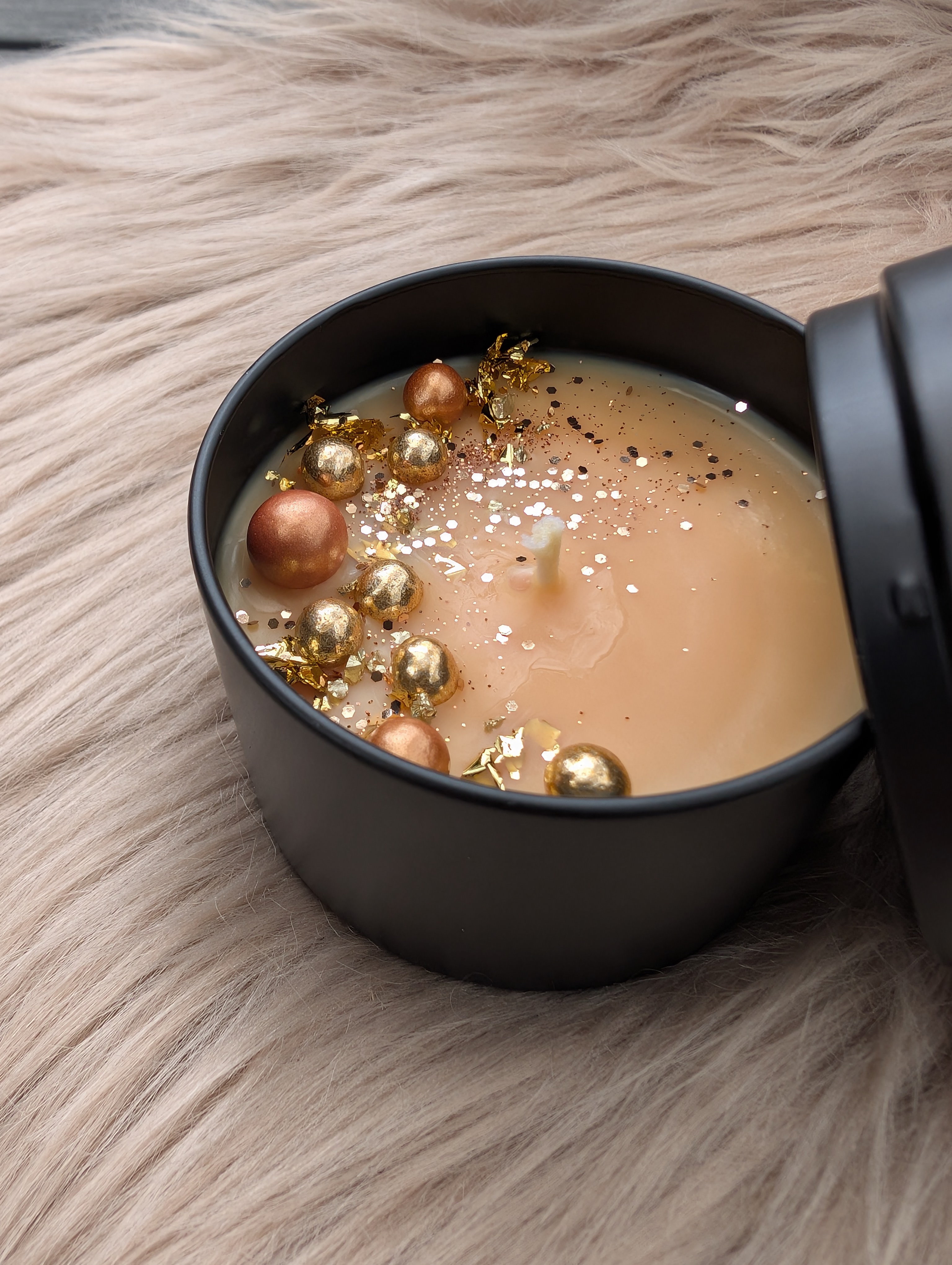 Duftkerze Vanille Toffee aus Sojawachs – handgegossen mit Baumwolldocht