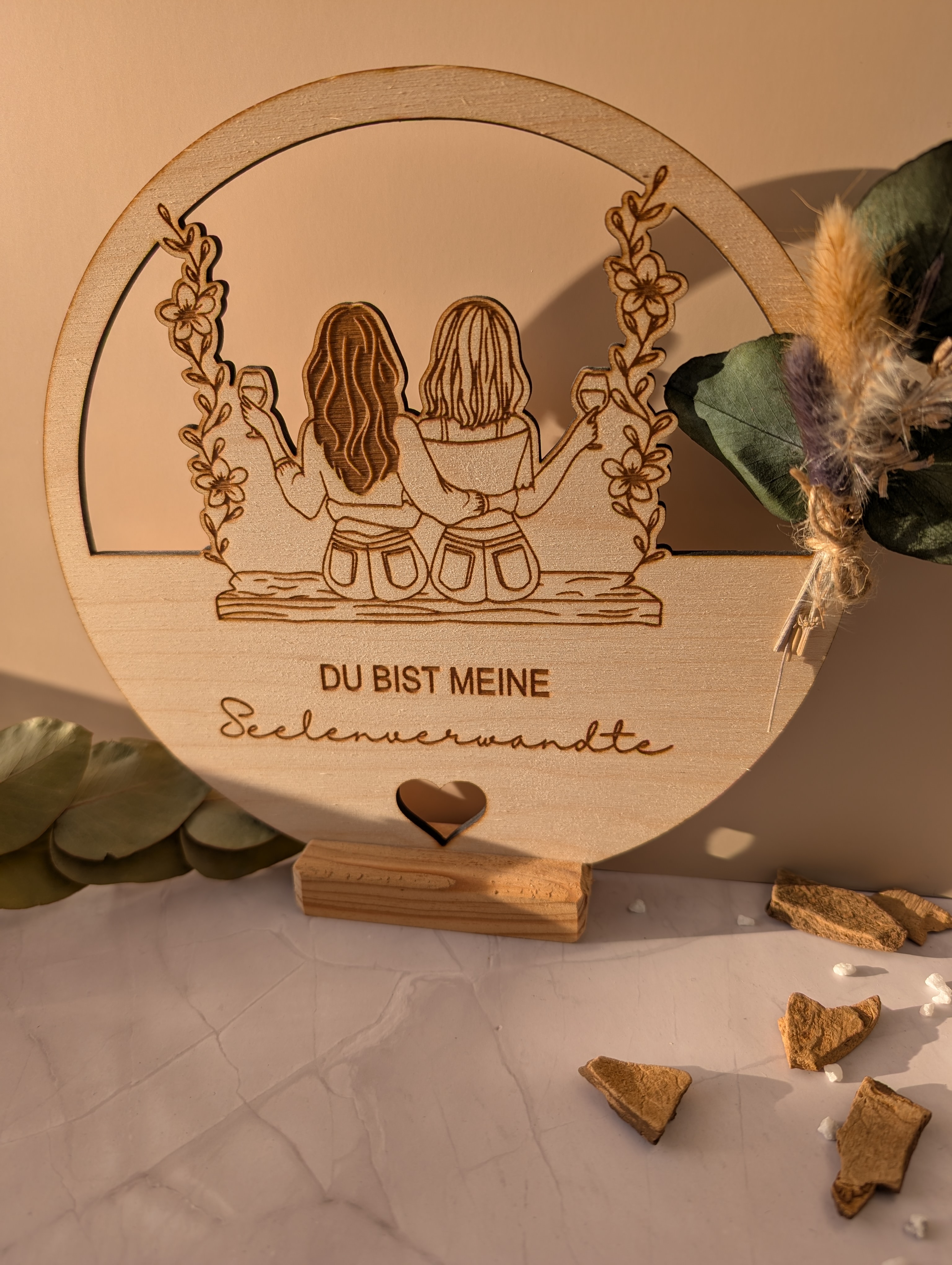 Freundin Schwester Geschenk Aufsteller Dekoration Geburtstag 