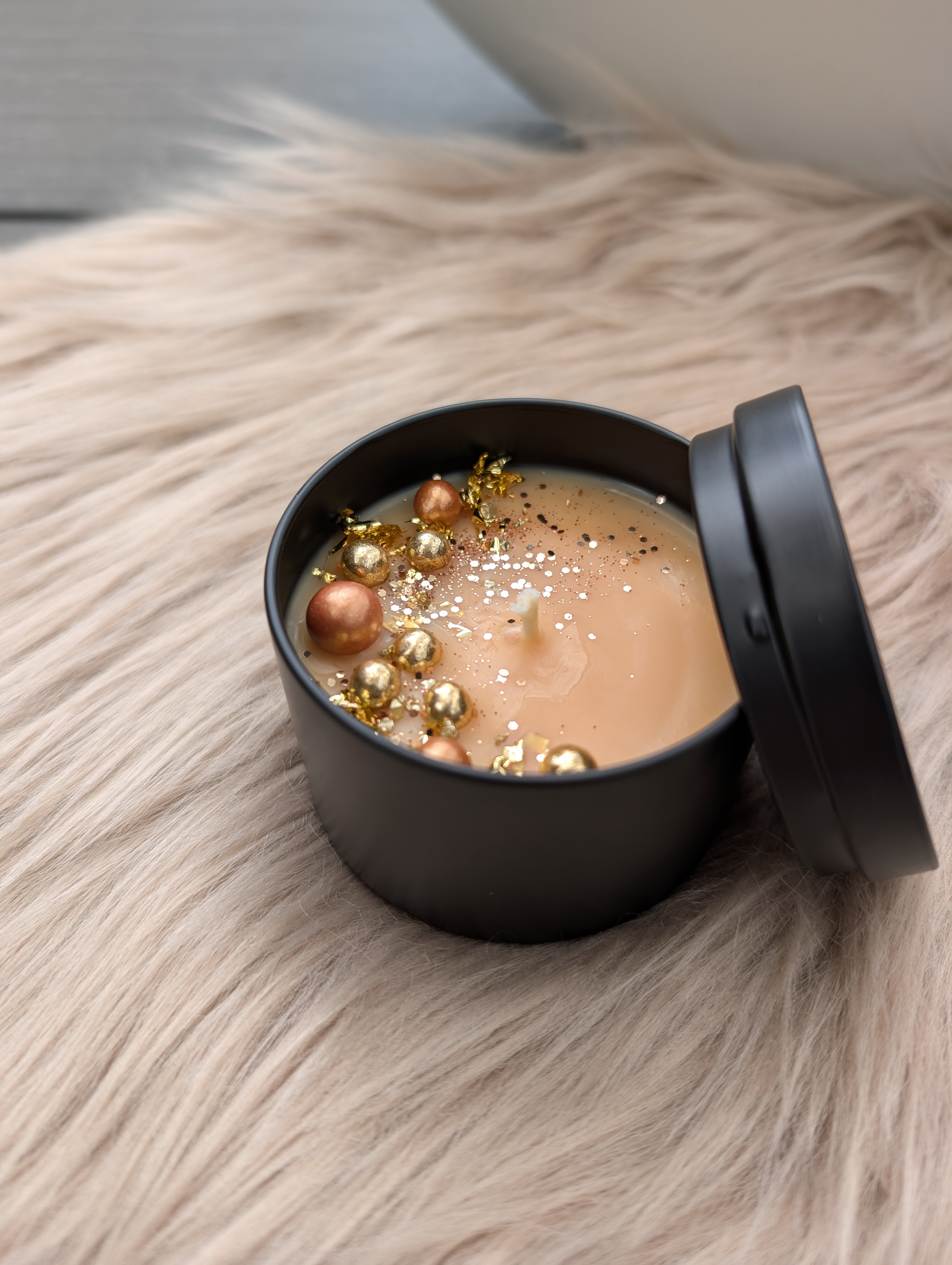 Duftkerze Vanille Toffee aus Sojawachs – handgegossen mit Baumwolldocht