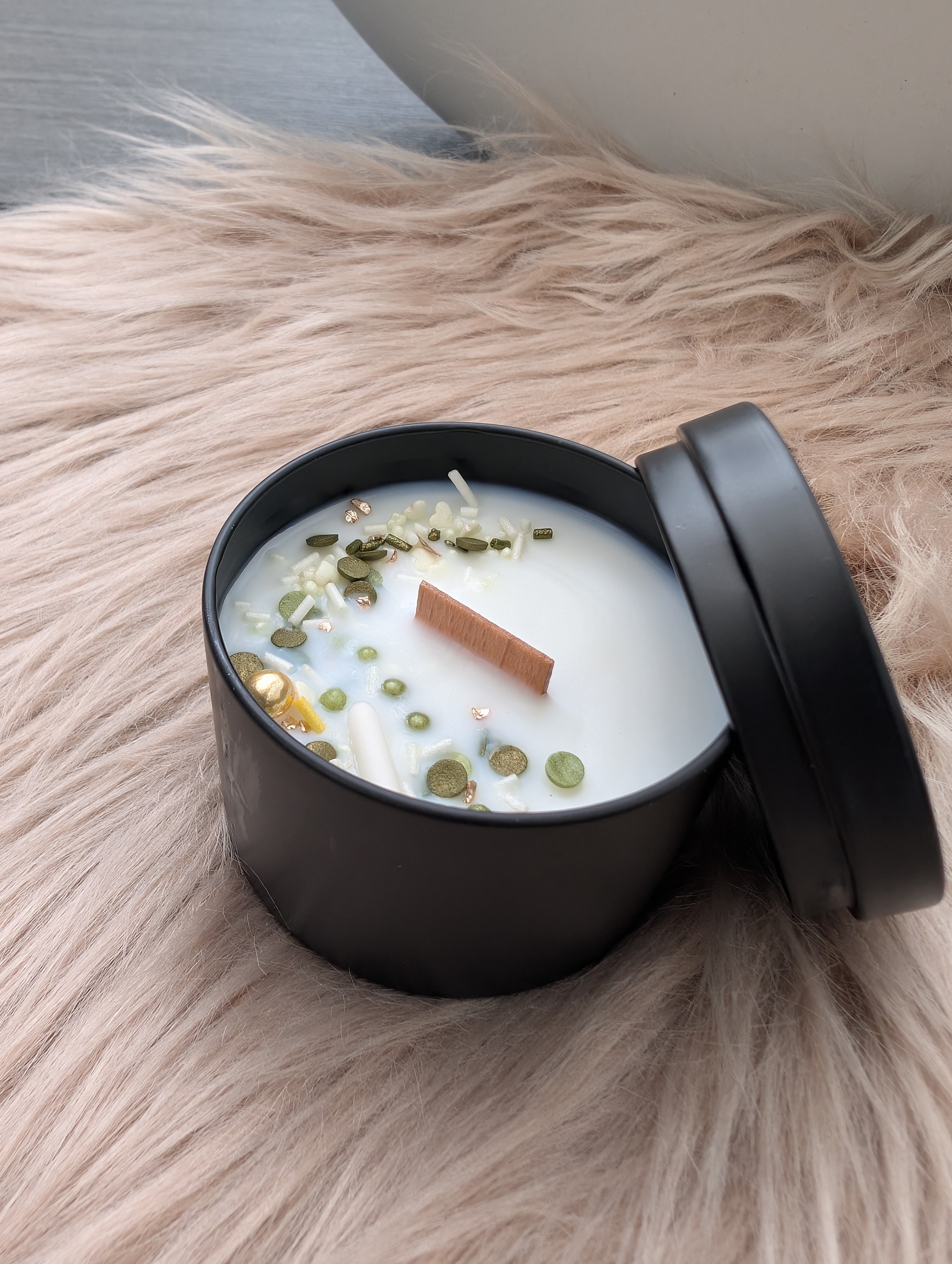 Duftkerze Orangen- und Kokosblüten mit Baumwolldocht– Handgegossene Sojawachs Kerze 