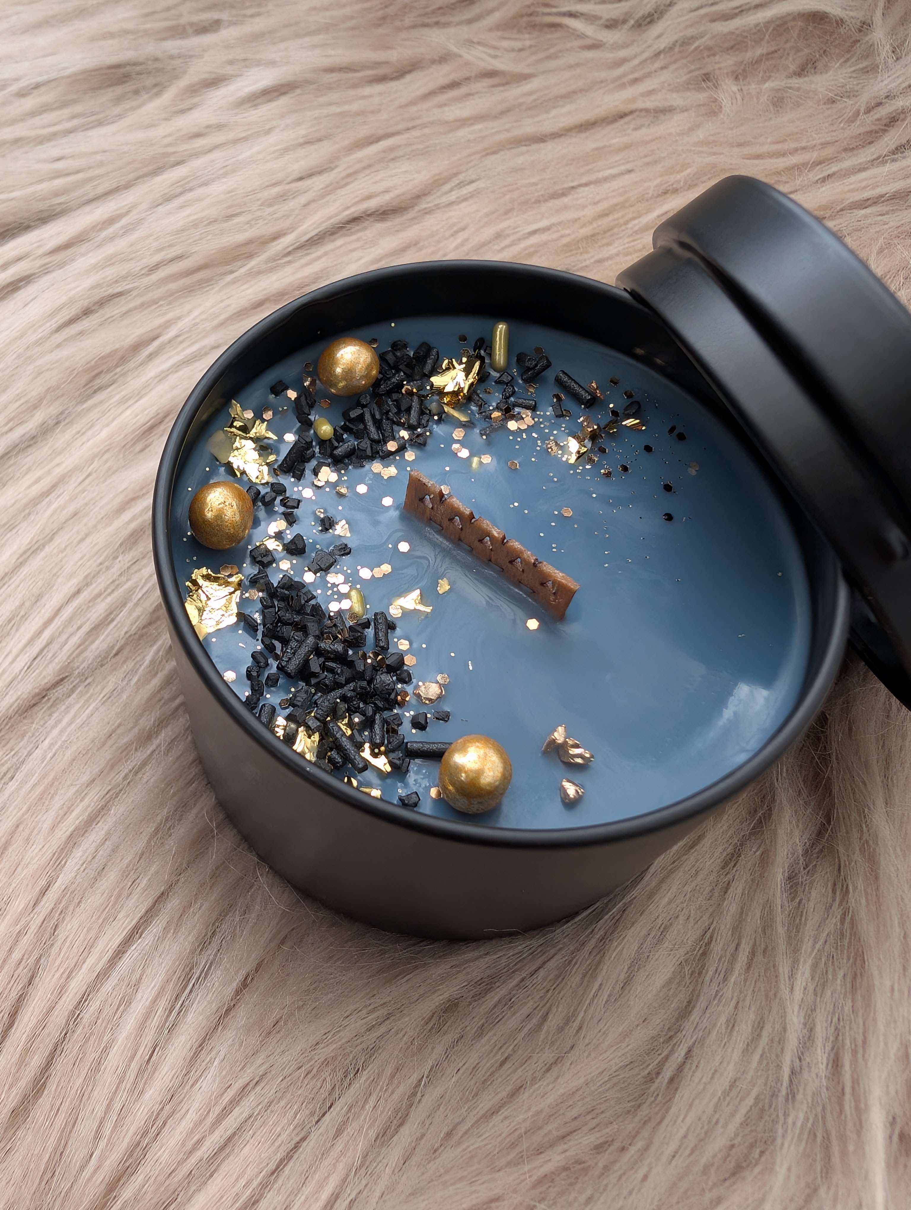 Duftkerze Frische Baumwolle & Meersalz  mit Holzdocht Knisterdocht– Handgegossene Sojawachs Kerze 