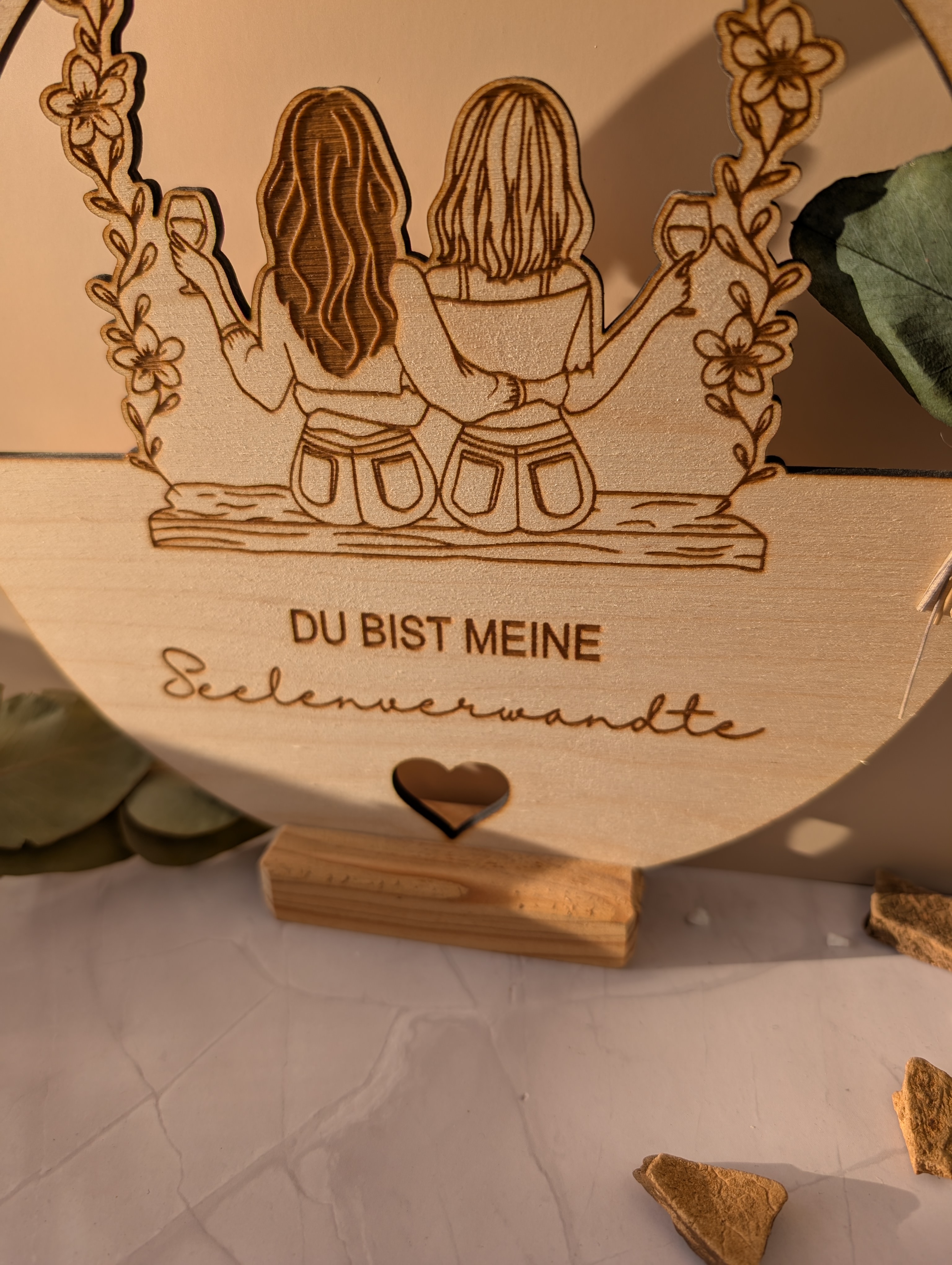 Freundin Schwester Geschenk Aufsteller Dekoration Geburtstag 