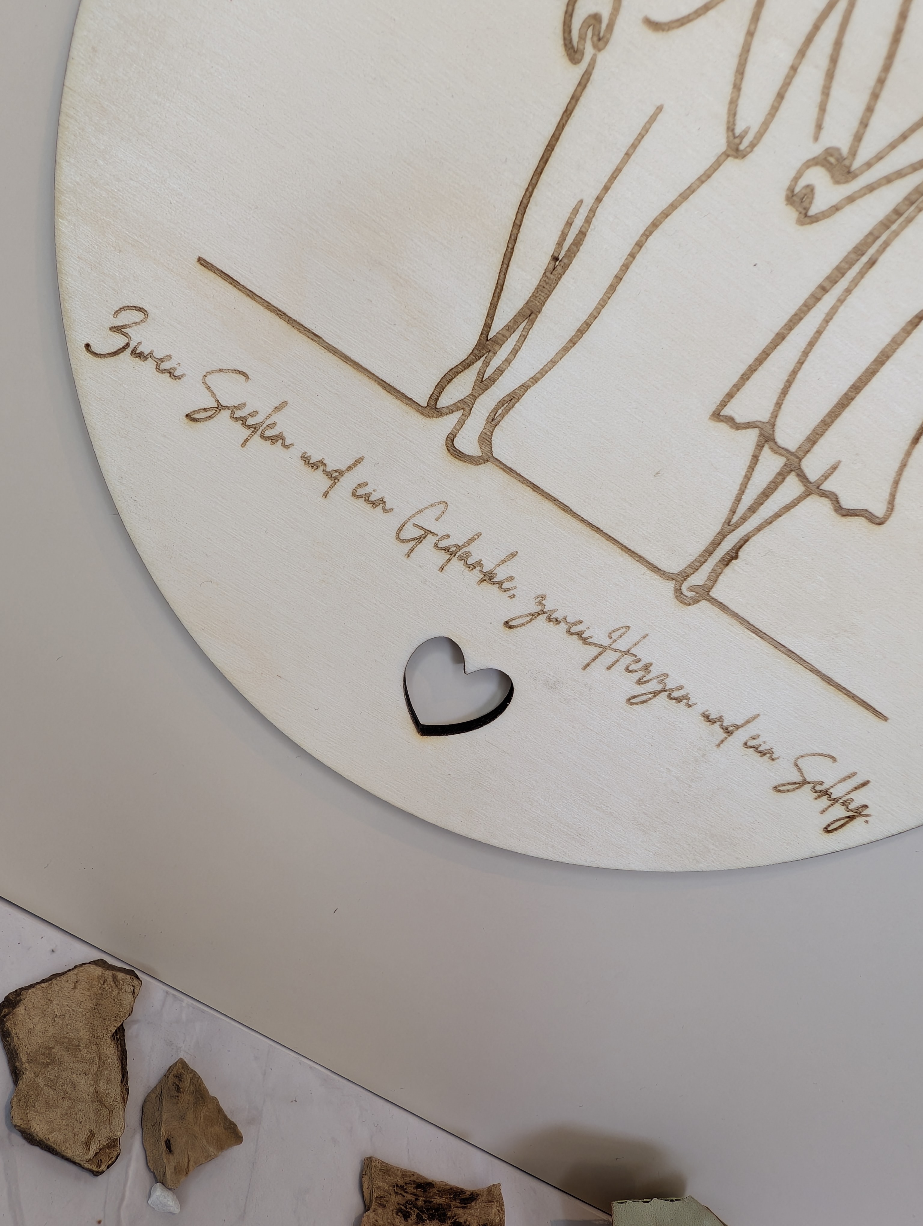 Holzschild Paar 20 cm – Geschenk für Hochzeit, Jahrestag & Liebe | romantische Deko