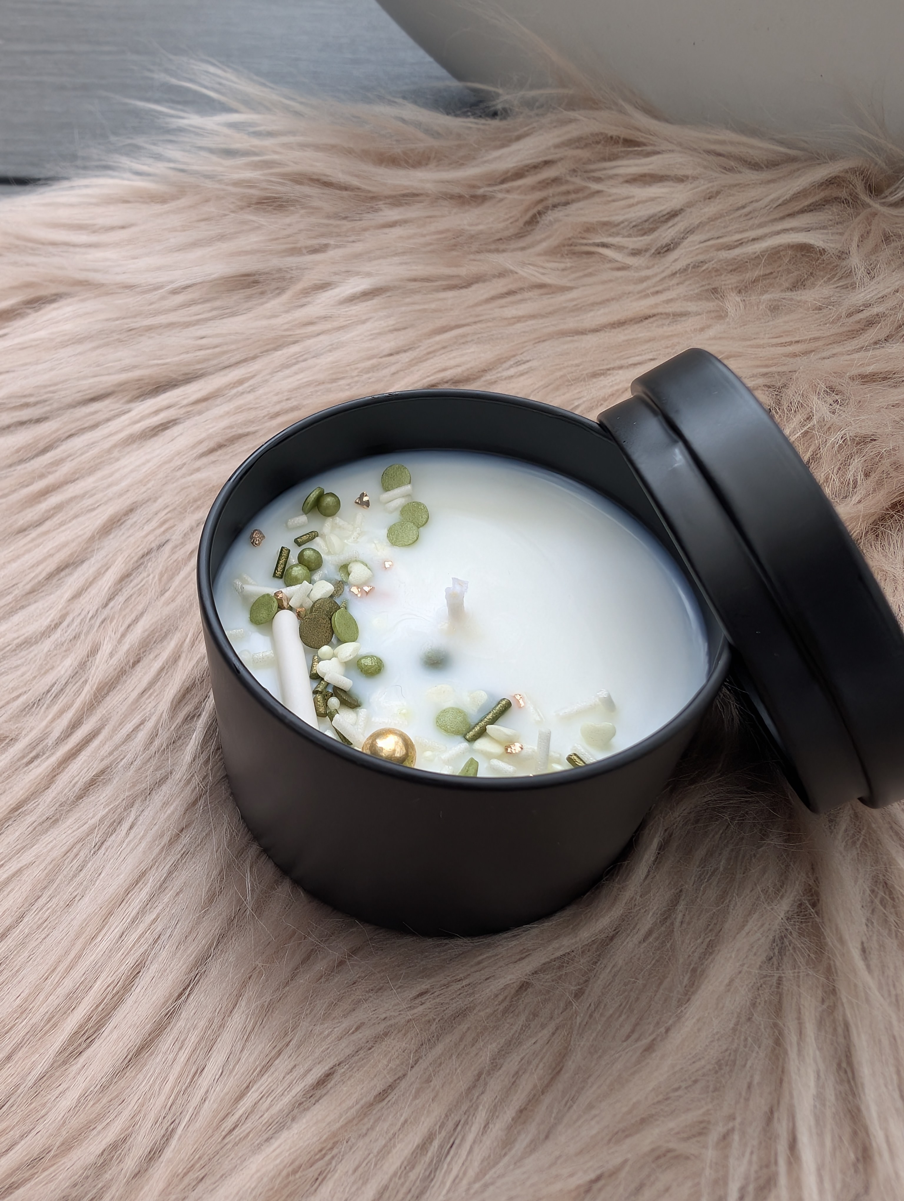 Duftkerze Orangen- und Kokosblüten mit Baumwolldocht– Handgegossene Sojawachs Kerze 