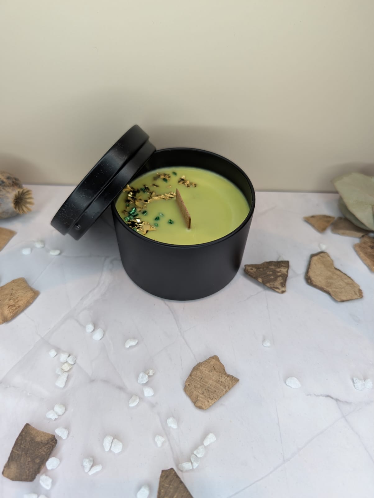 Duftkerze Birne mit Holzdocht – Sojawachs Kerze handgemacht | Deko & Geschenkidee