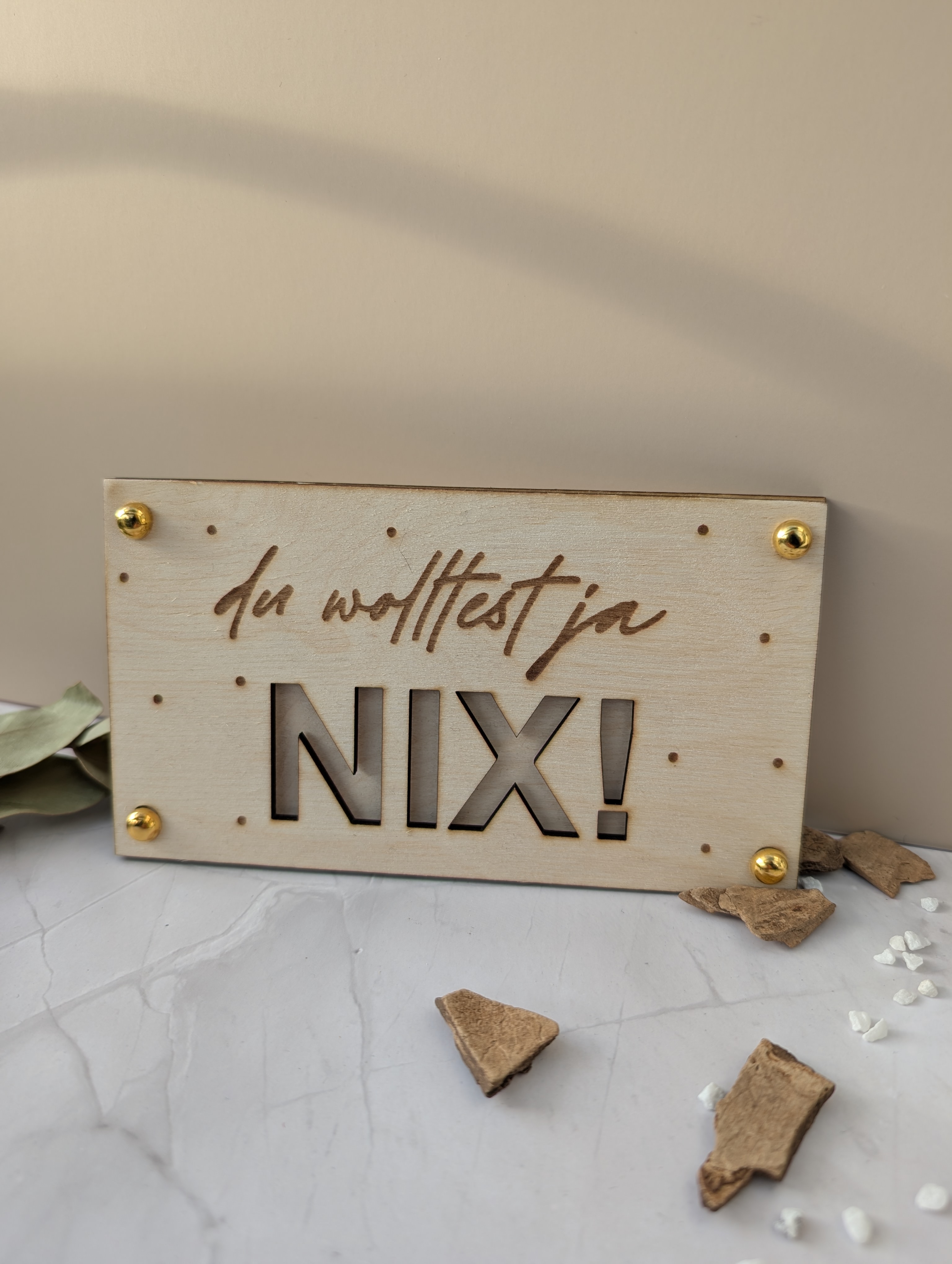 Wünscherfüller „Du wolltest ja NIX!“ – Originelles Geldgeschenk & Lustige Geschenkidee (10x16 cm)