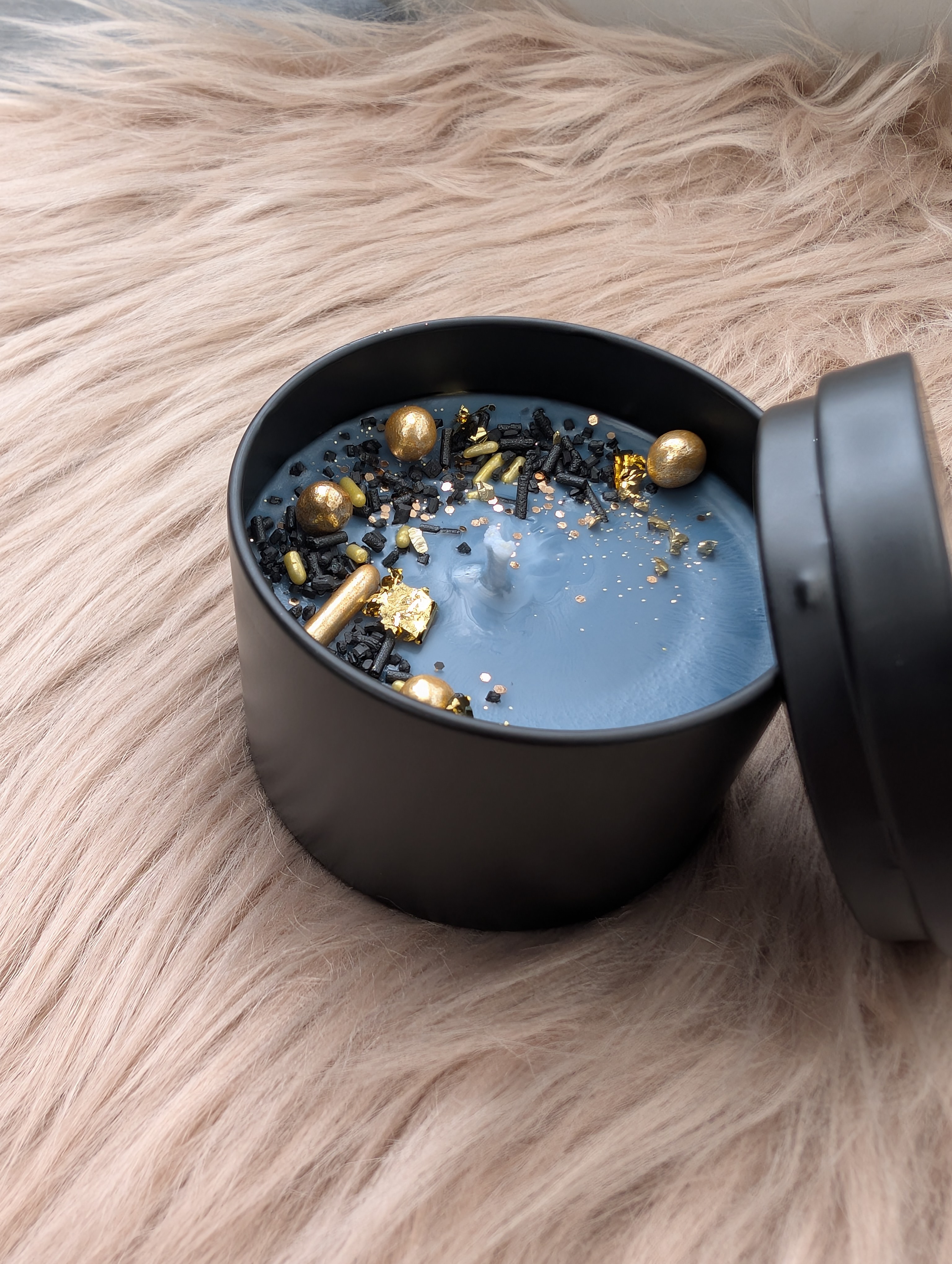 Duftkerze  Frische Baumwolle & Meersalz mit Baumwolldocht– Handgegossene Sojawachs Kerze 