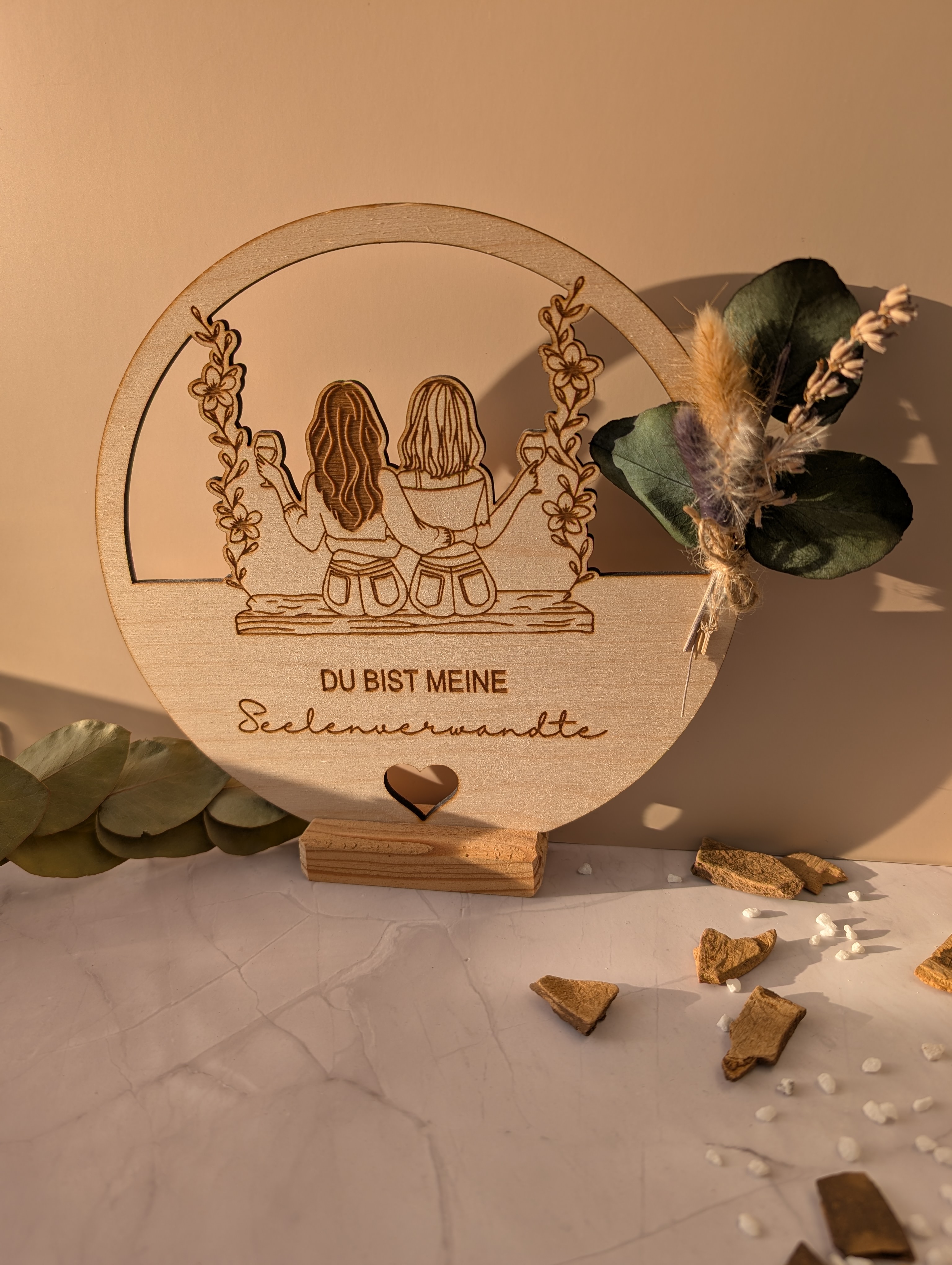 Freundin Schwester Geschenk Aufsteller Dekoration Geburtstag 