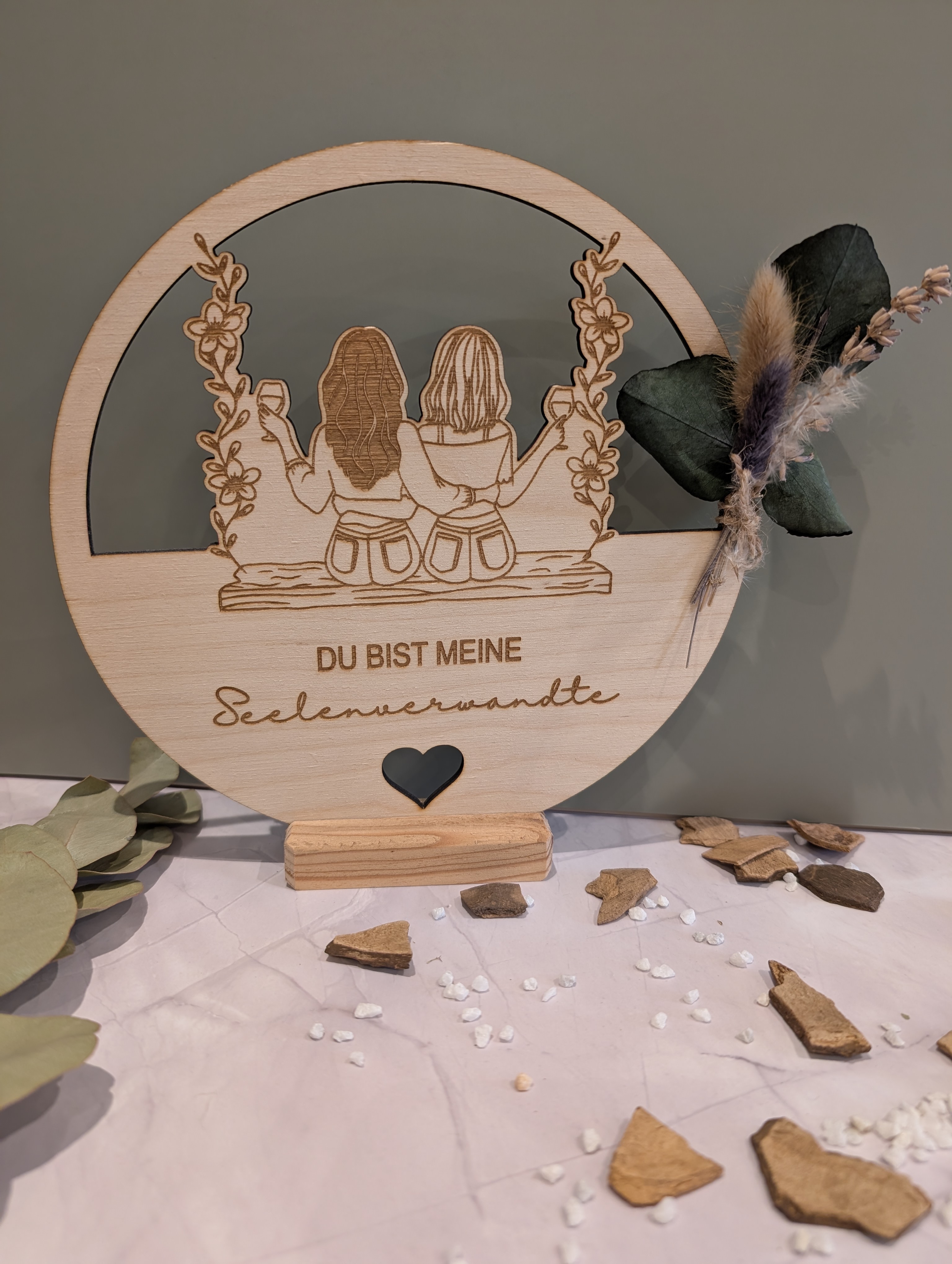 Freundin Schwester Geschenk Aufsteller Dekoration Geburtstag 