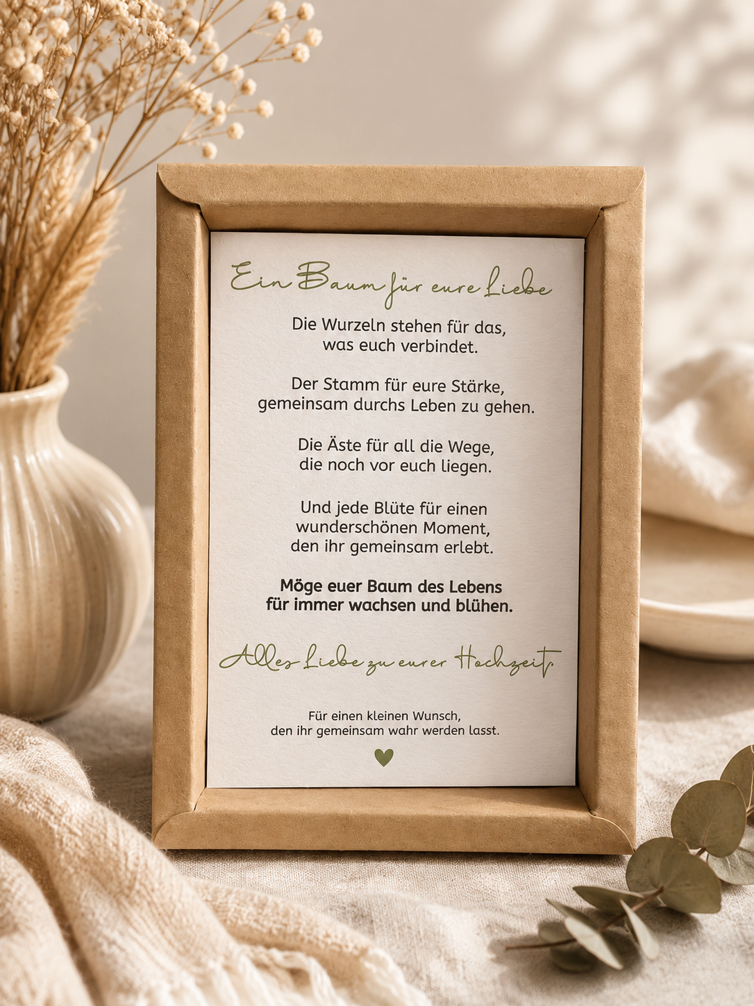 Geldgeschenk zur Hochzeit – „Ein Baum für eure Liebe“