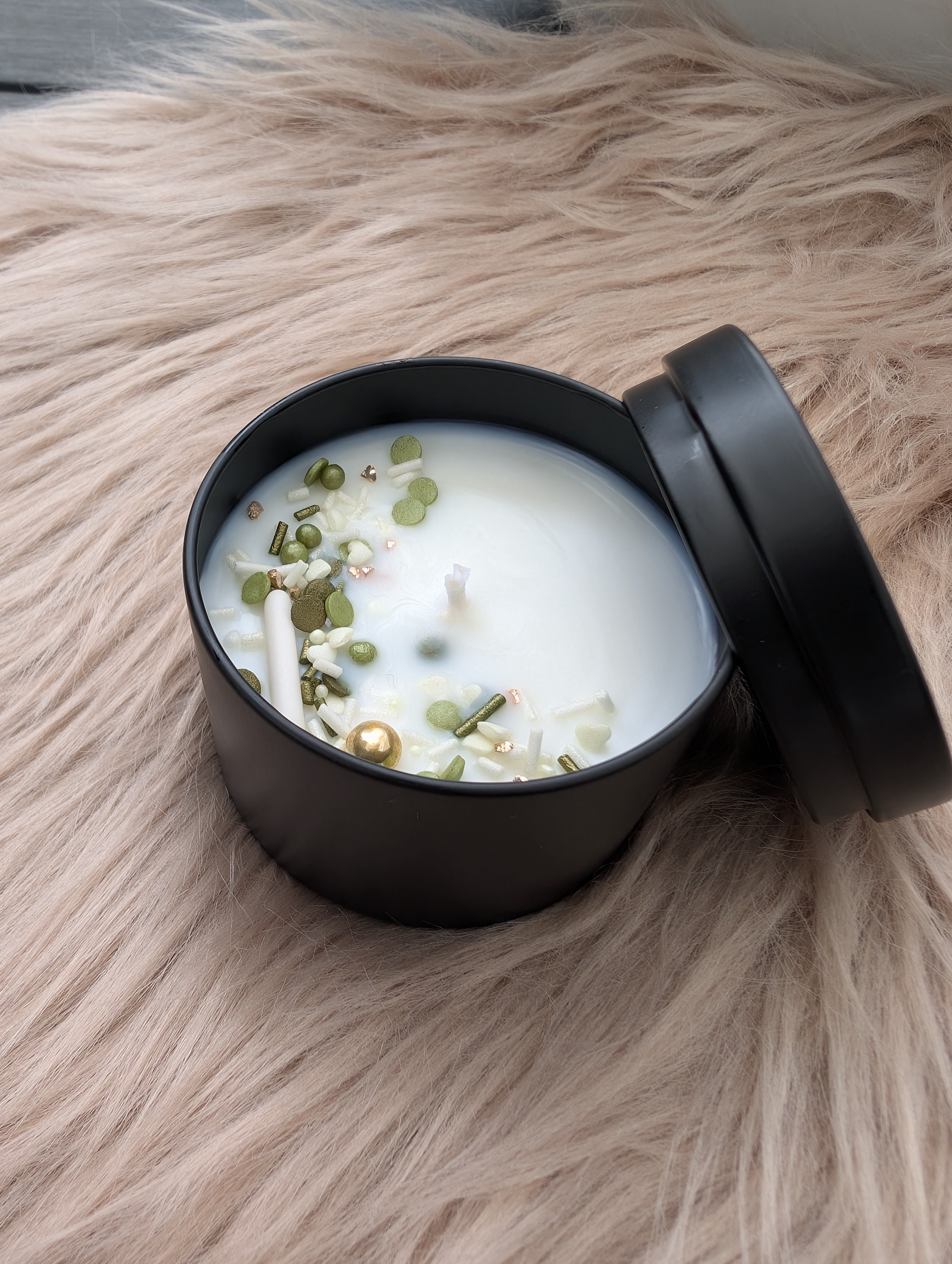 Duftkerze Orangen- und Kokosblüten mit Baumwolldocht– Handgegossene Sojawachs Kerze 