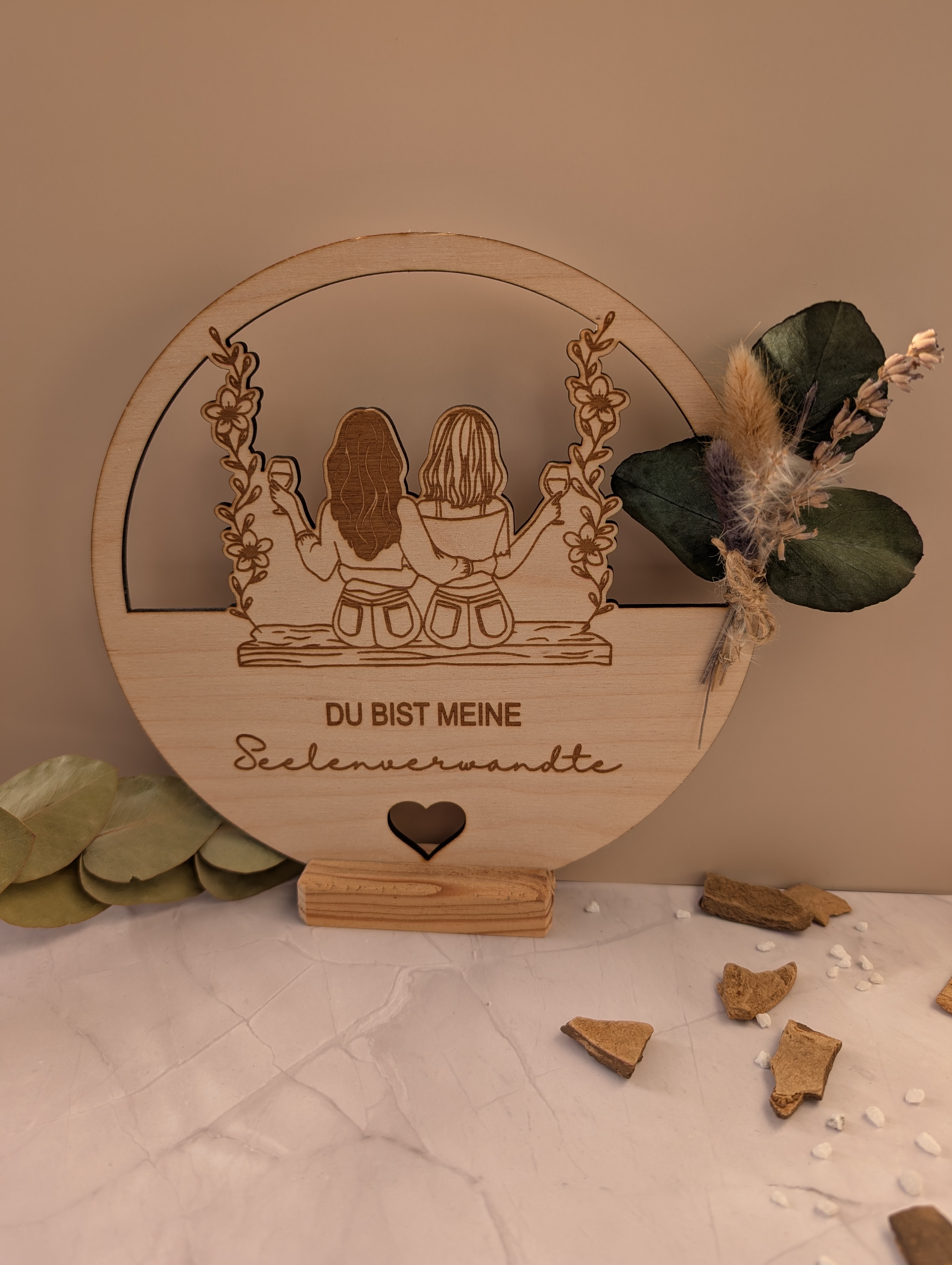 Freundin Schwester Geschenk Aufsteller Dekoration Geburtstag 