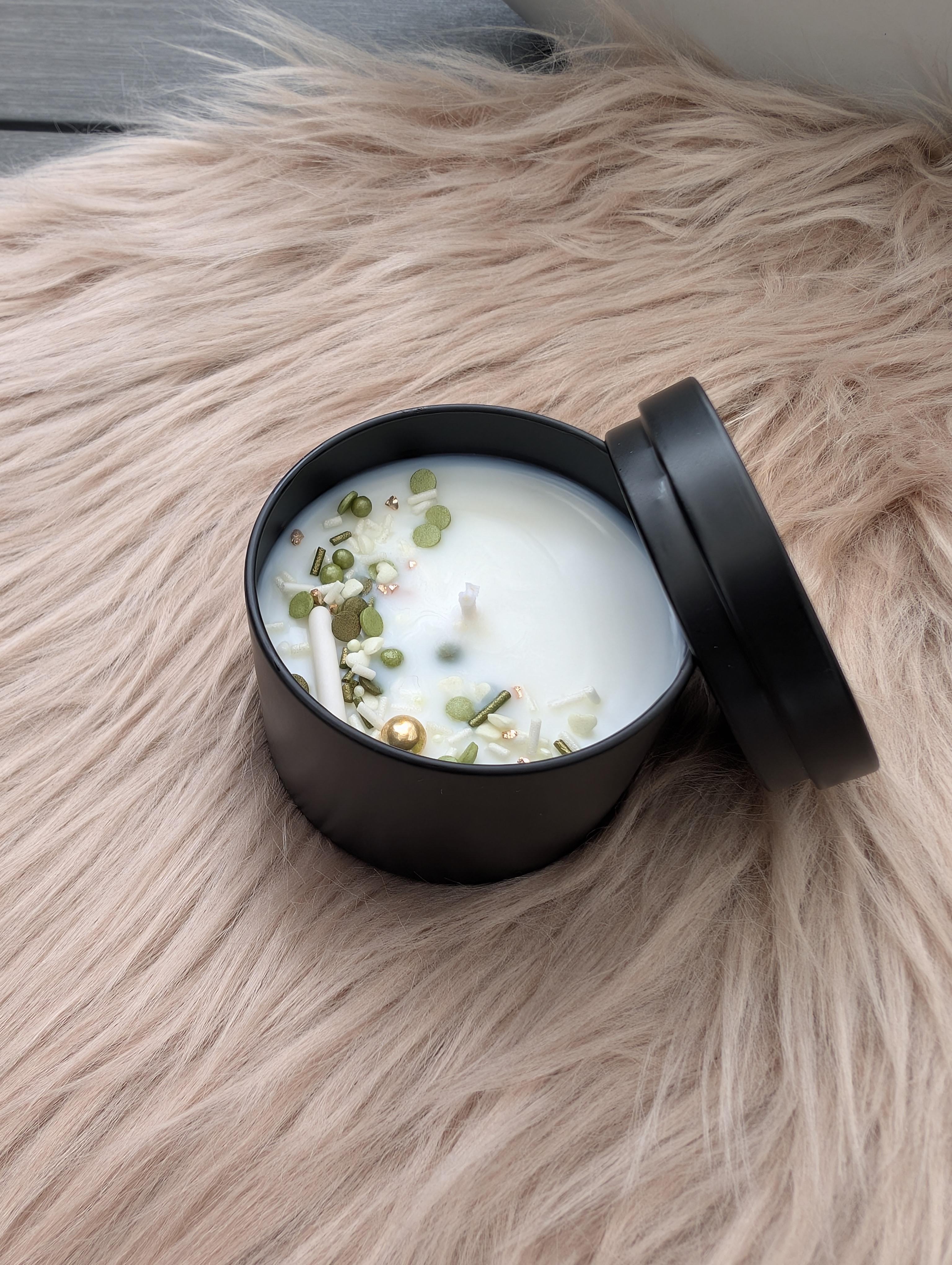 Duftkerze Orangen- und Kokosblüten mit Baumwolldocht– Handgegossene Sojawachs Kerze 