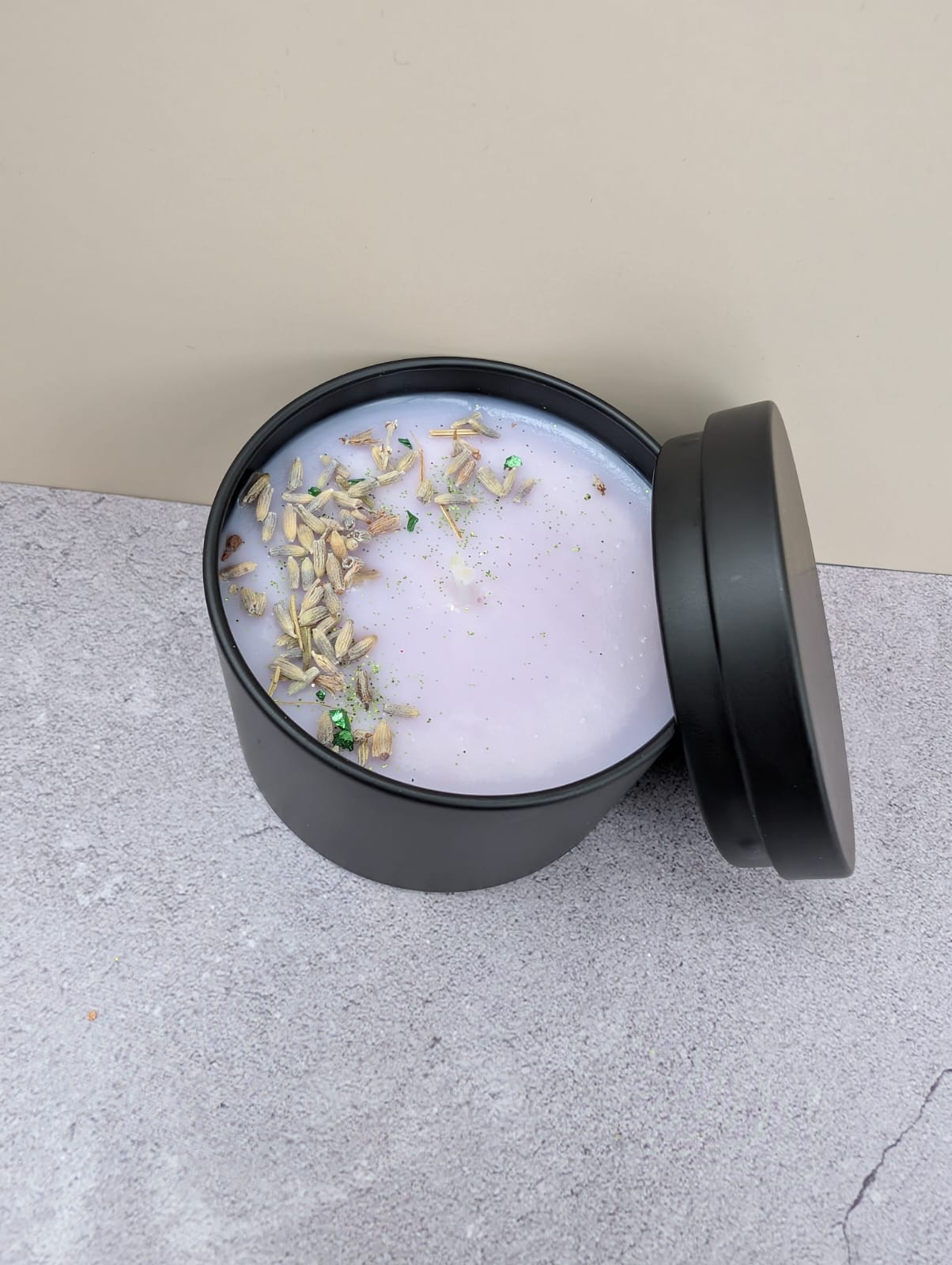 Duftkerze „Rosmarin/Lavendel“ aus Sojawachs – handgegossen 