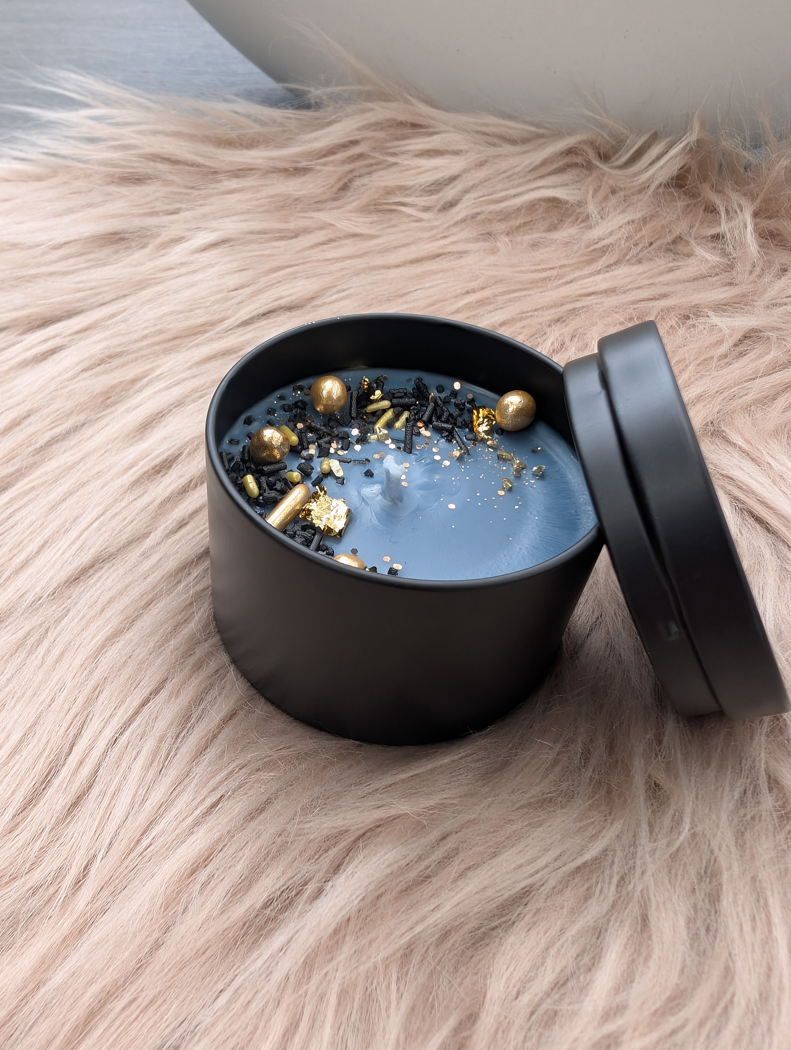 Duftkerze  Frische Baumwolle & Meersalz mit Baumwolldocht– Handgegossene Sojawachs Kerze 