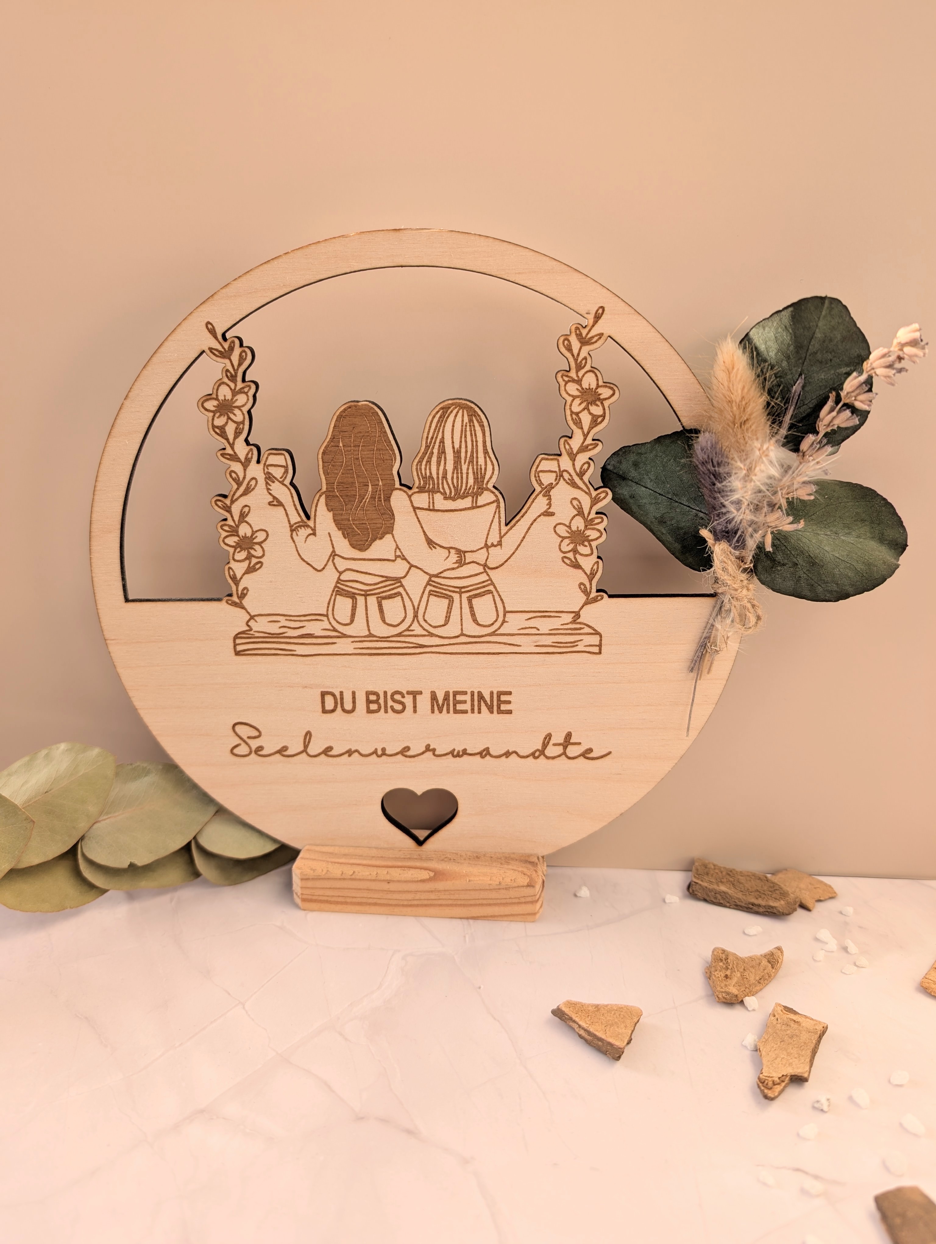 Freundin Schwester Geschenk Aufsteller Dekoration Geburtstag 