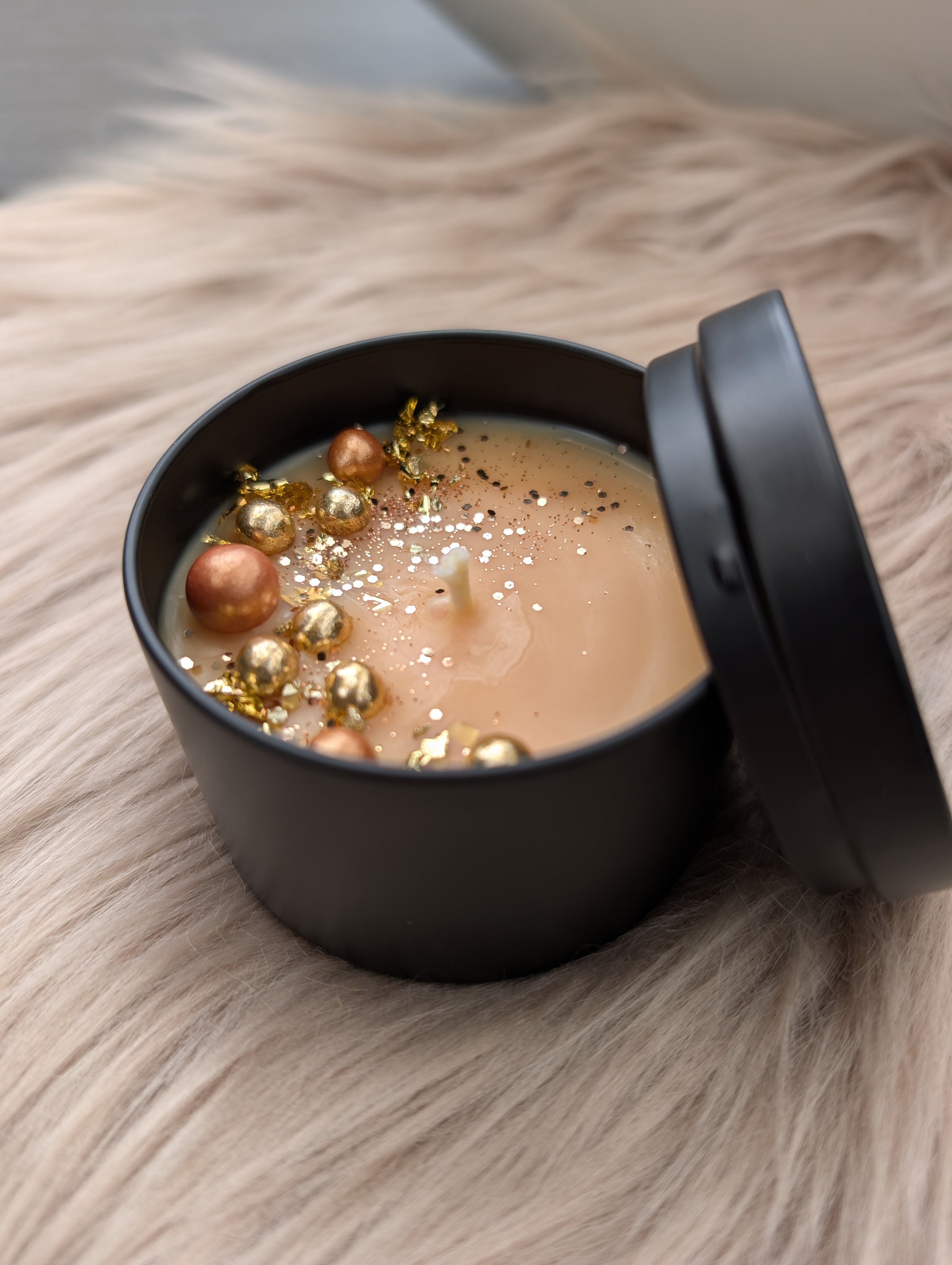 Duftkerze Vanille Toffee aus Sojawachs – handgegossen mit Baumwolldocht