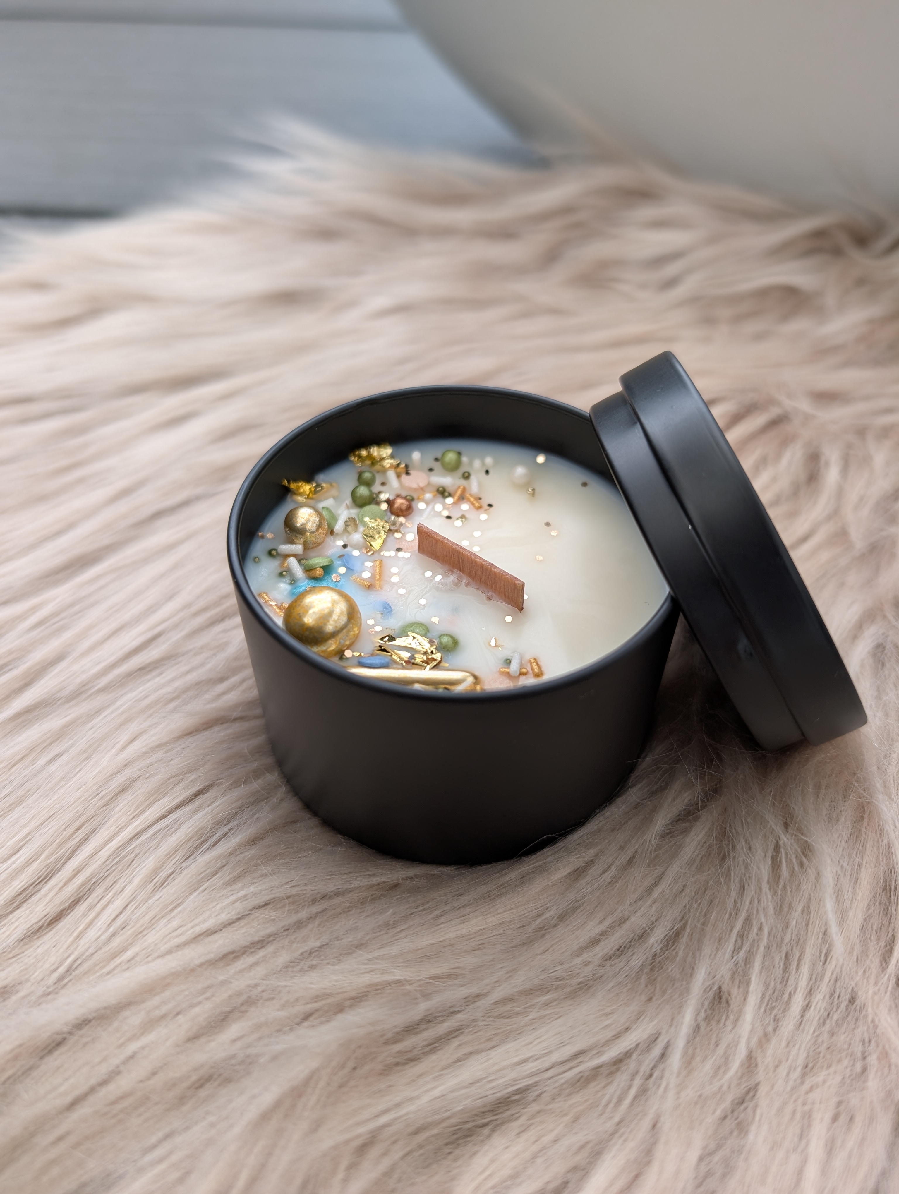 Duftkerze „Sheabutter & Honig“ aus Sojawachs – handgegossen