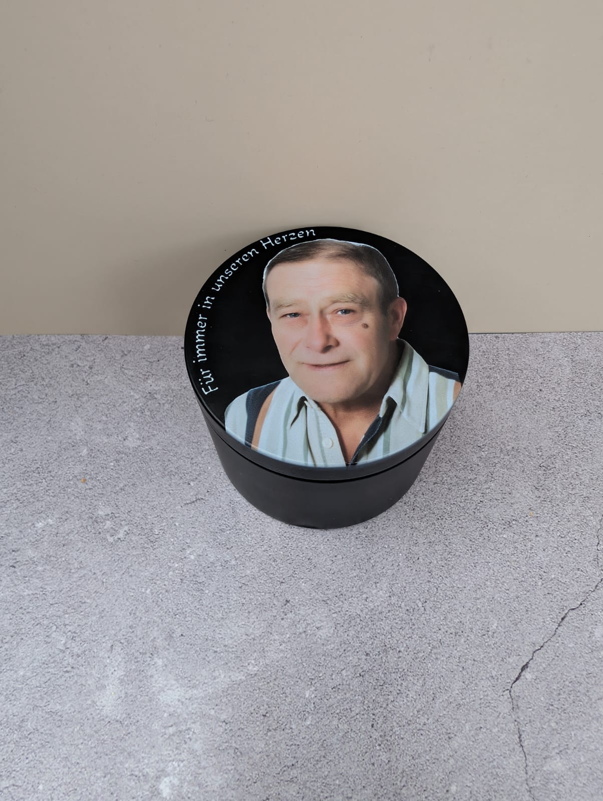 Personalisierte Trauerkerze mit Foto | Gedenkkerze