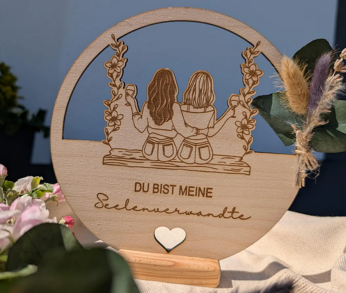 Freundin Schwester Geschenk Aufsteller Dekoration Geburtstag 