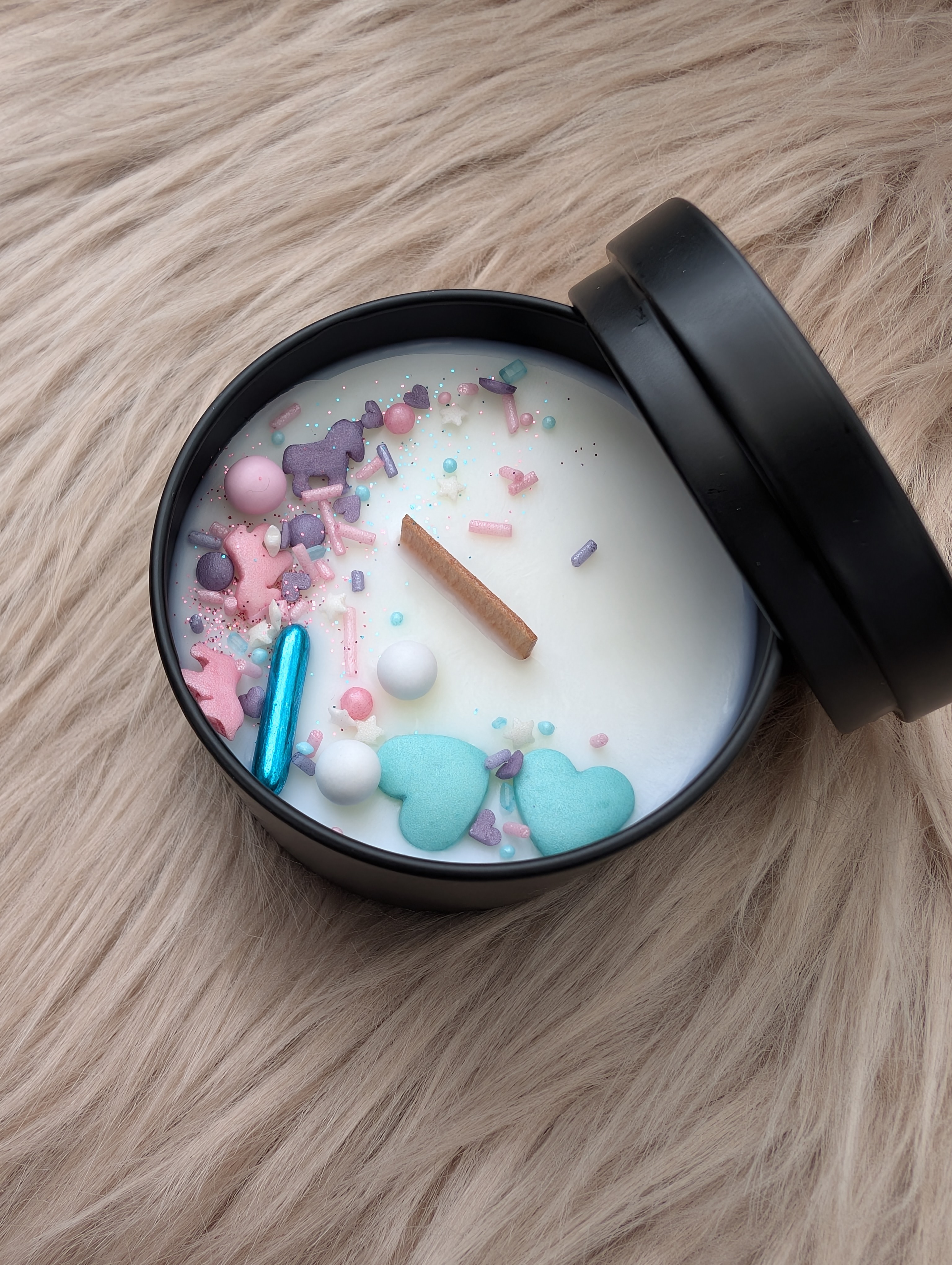 Duftkerze Heidelbeere mit Holzdocht– Handgegossene Sojawachs Kerze 