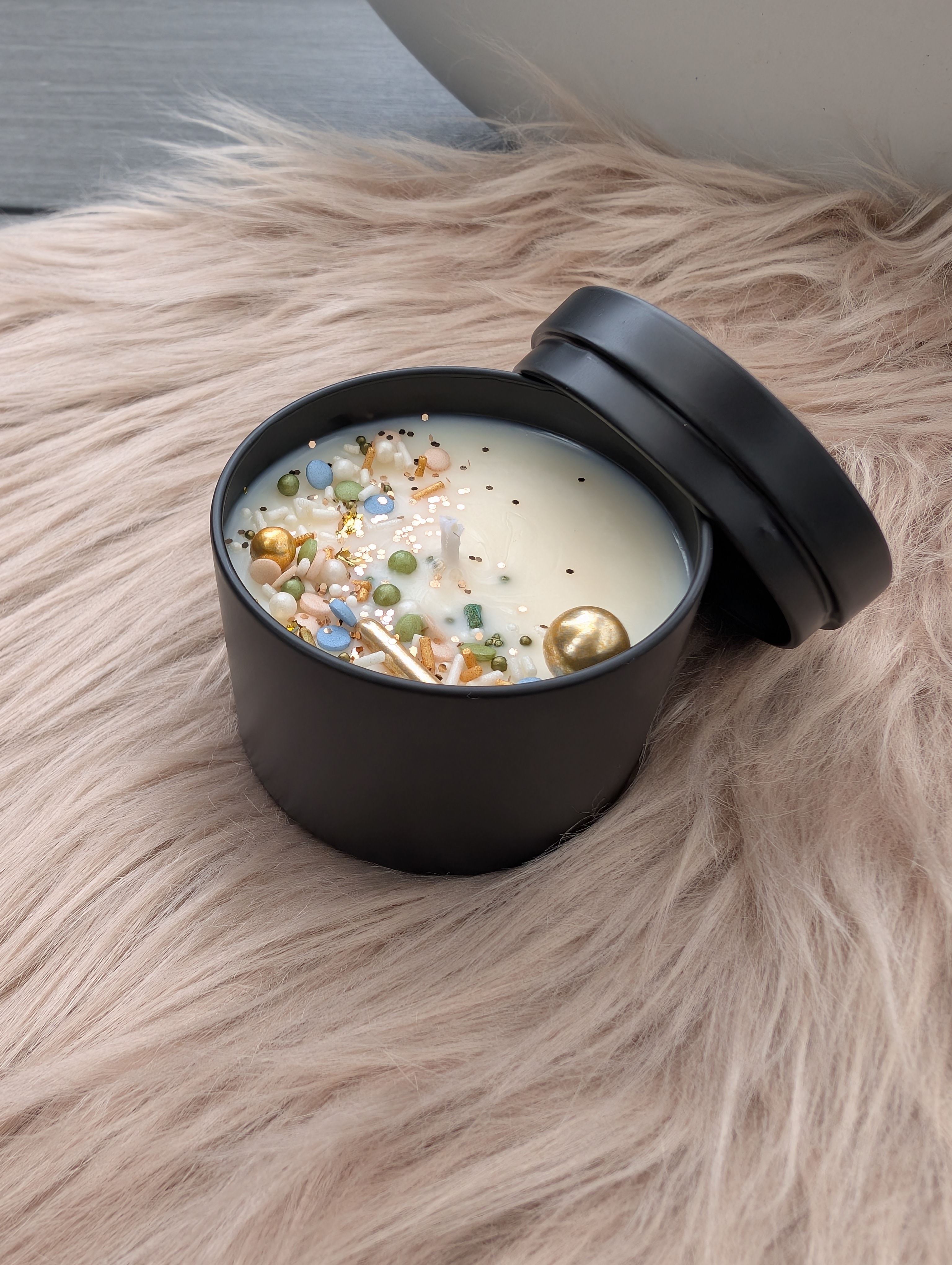 Duftkerze Sheabutter & Honig mit Baumwolldocht– Handgegossene Sojawachs Kerze 