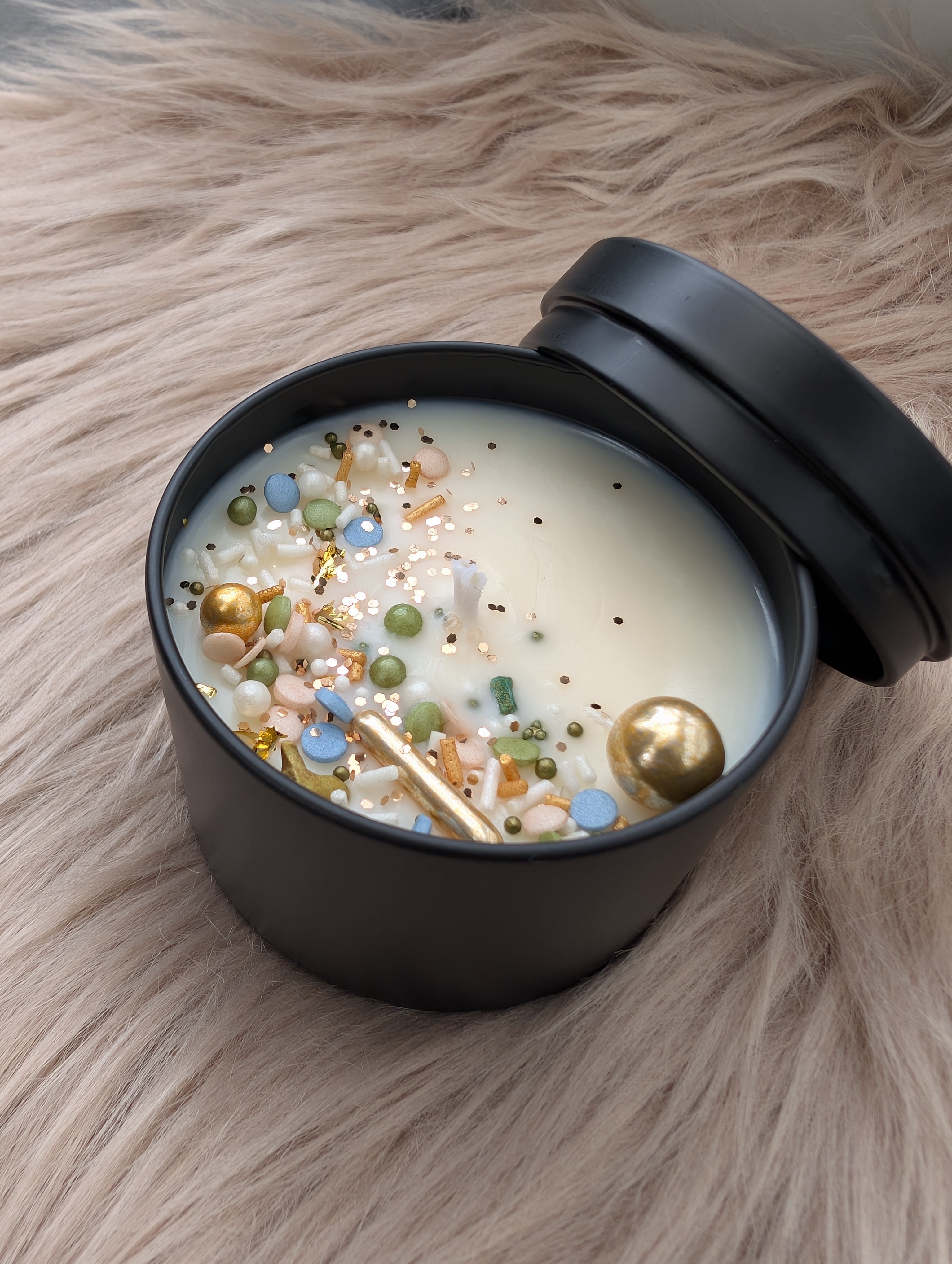 Duftkerze Sheabutter & Honig mit Baumwolldocht– Handgegossene Sojawachs Kerze 