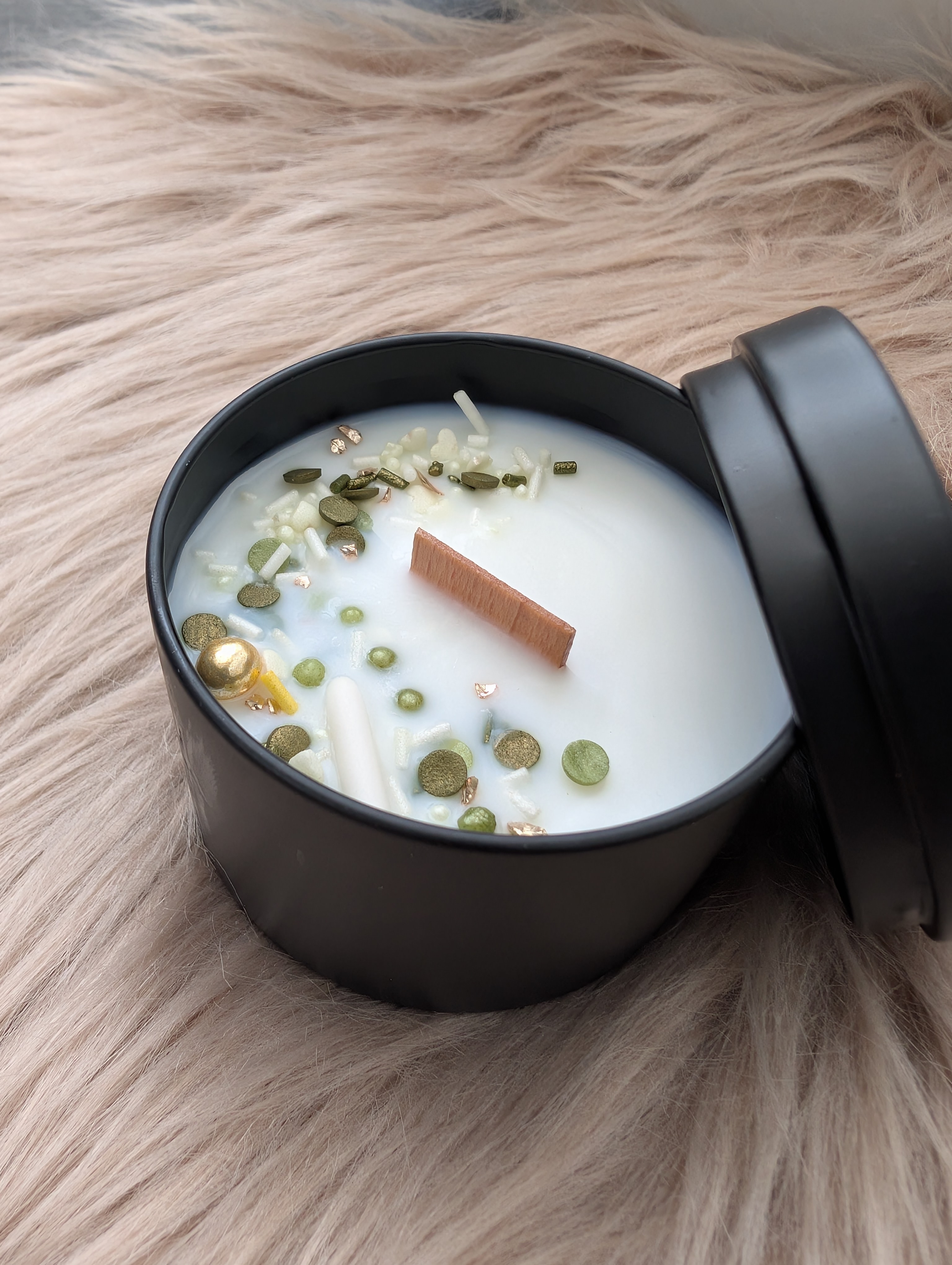 Duftkerze Orangen- und Kokosblüten mit Baumwolldocht– Handgegossene Sojawachs Kerze 