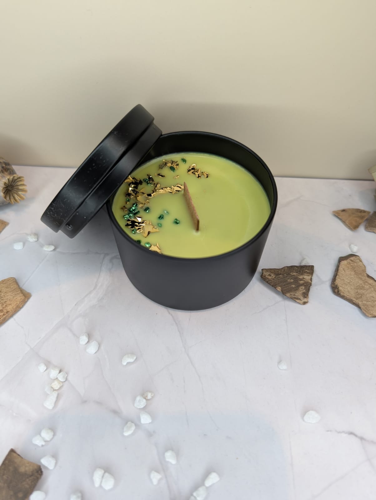 Duftkerze Birne mit Holzdocht – Sojawachs Kerze handgemacht | Deko & Geschenkidee