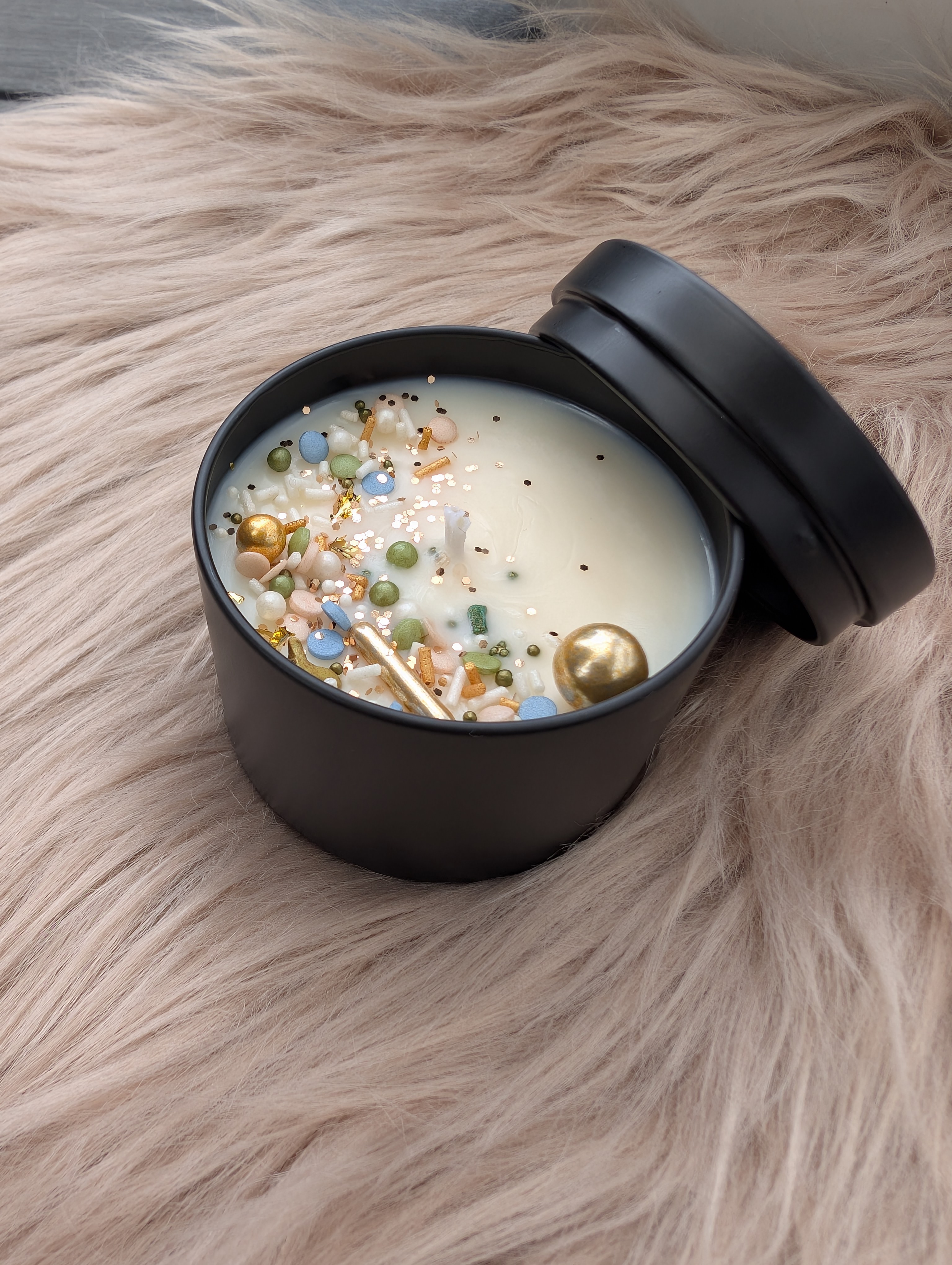 Duftkerze Sheabutter & Honig mit Baumwolldocht– Handgegossene Sojawachs Kerze 