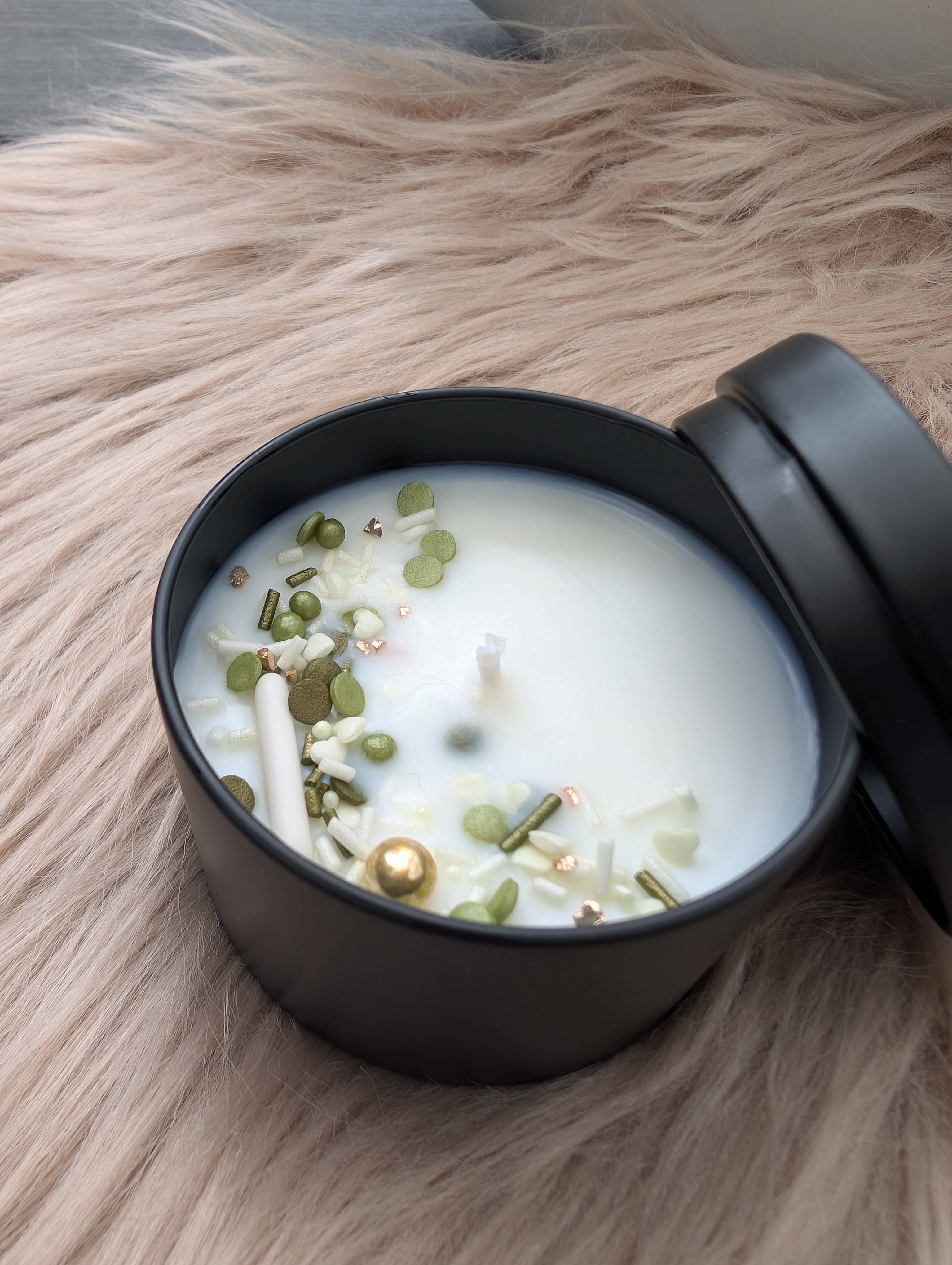 Duftkerze Orangen- und Kokosblüten mit Baumwolldocht– Handgegossene Sojawachs Kerze 